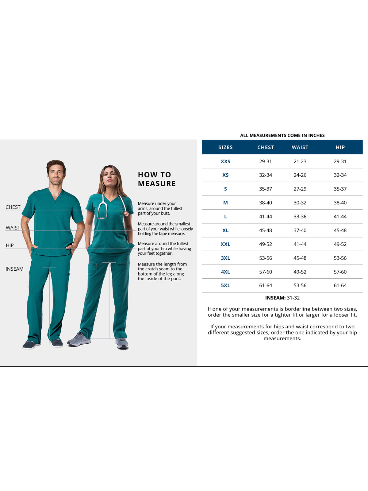 Unisex 3-Pocket V-Neck Top - 601 - Teal Blue