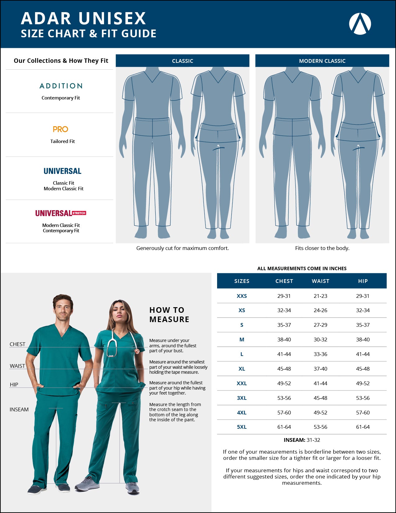 Unisex Drawstring Scrub Set - 701 - Teal Blue