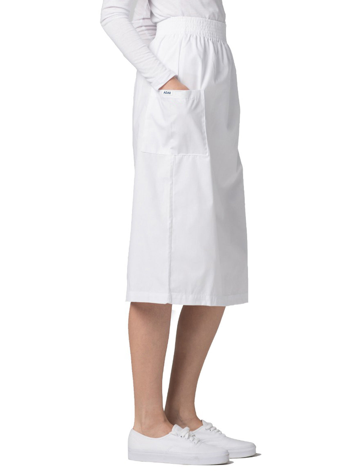 Women's A-Line Patch Cargo Pocket Skirt - 703 - White