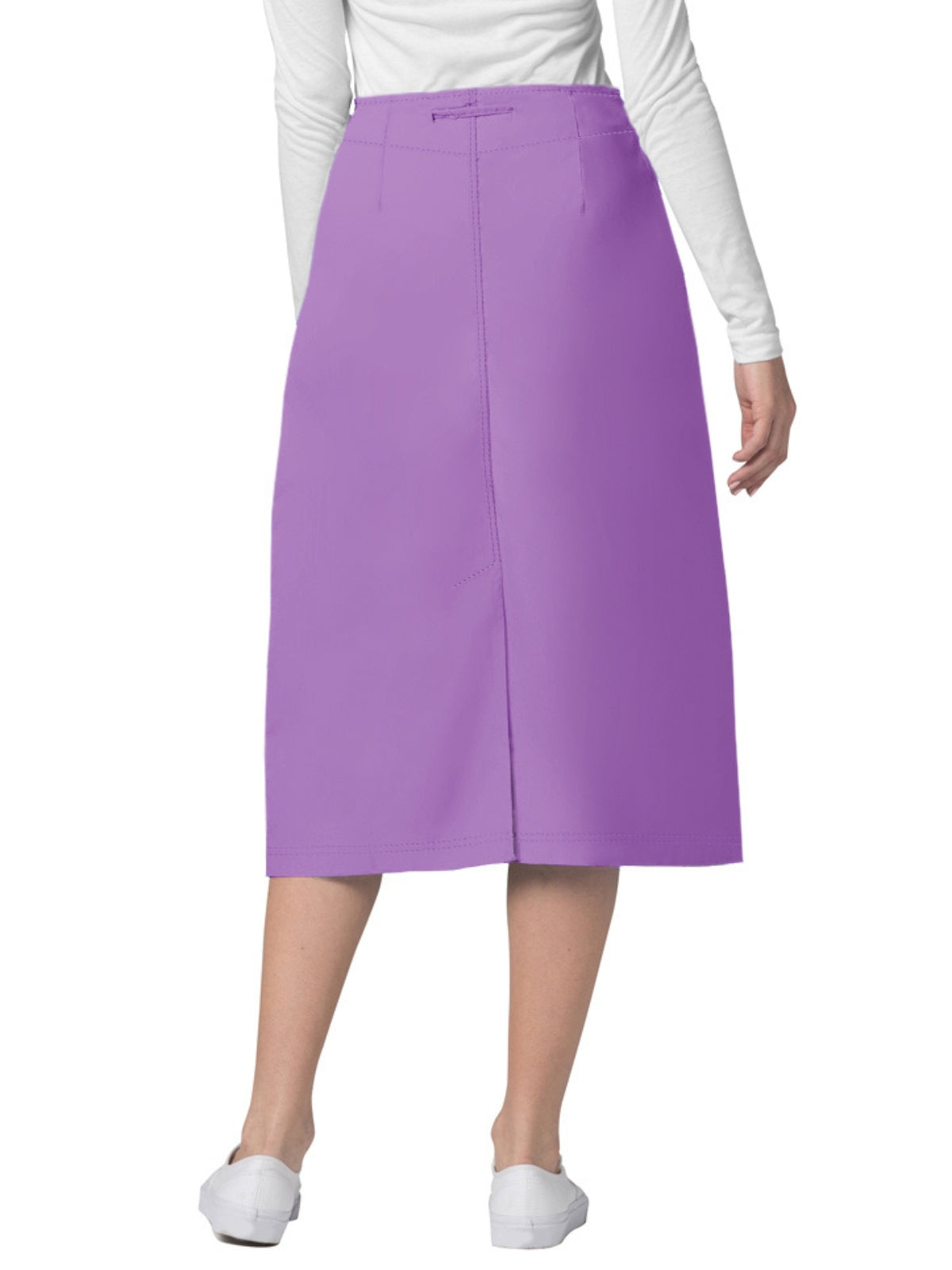 Women's Mid-Calf Length Drawstring Skirt - 707 - Lavender