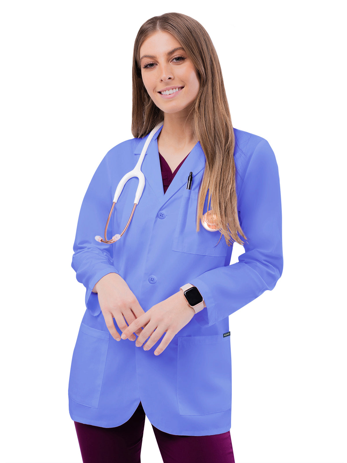 Unisex Three-Pocket 31" Consultation Lab Coat - 805 - Ceil Blue