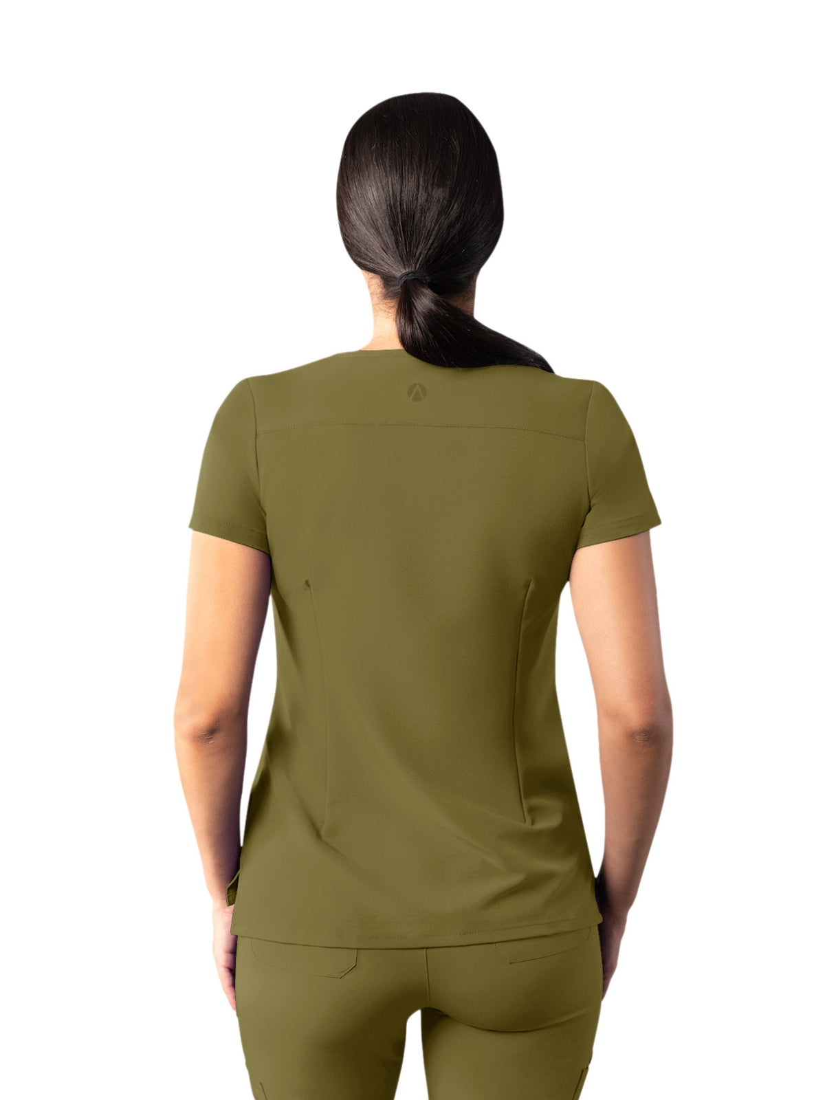 Women's Multi-Pocket V-Neck Top - A6008 - Martini Olive