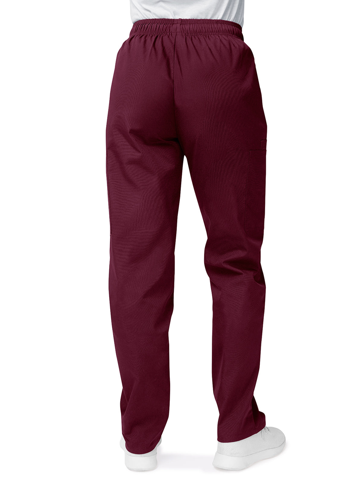 Women's Elastic Drawstring Cargo Pant - S8200 - Burgundy