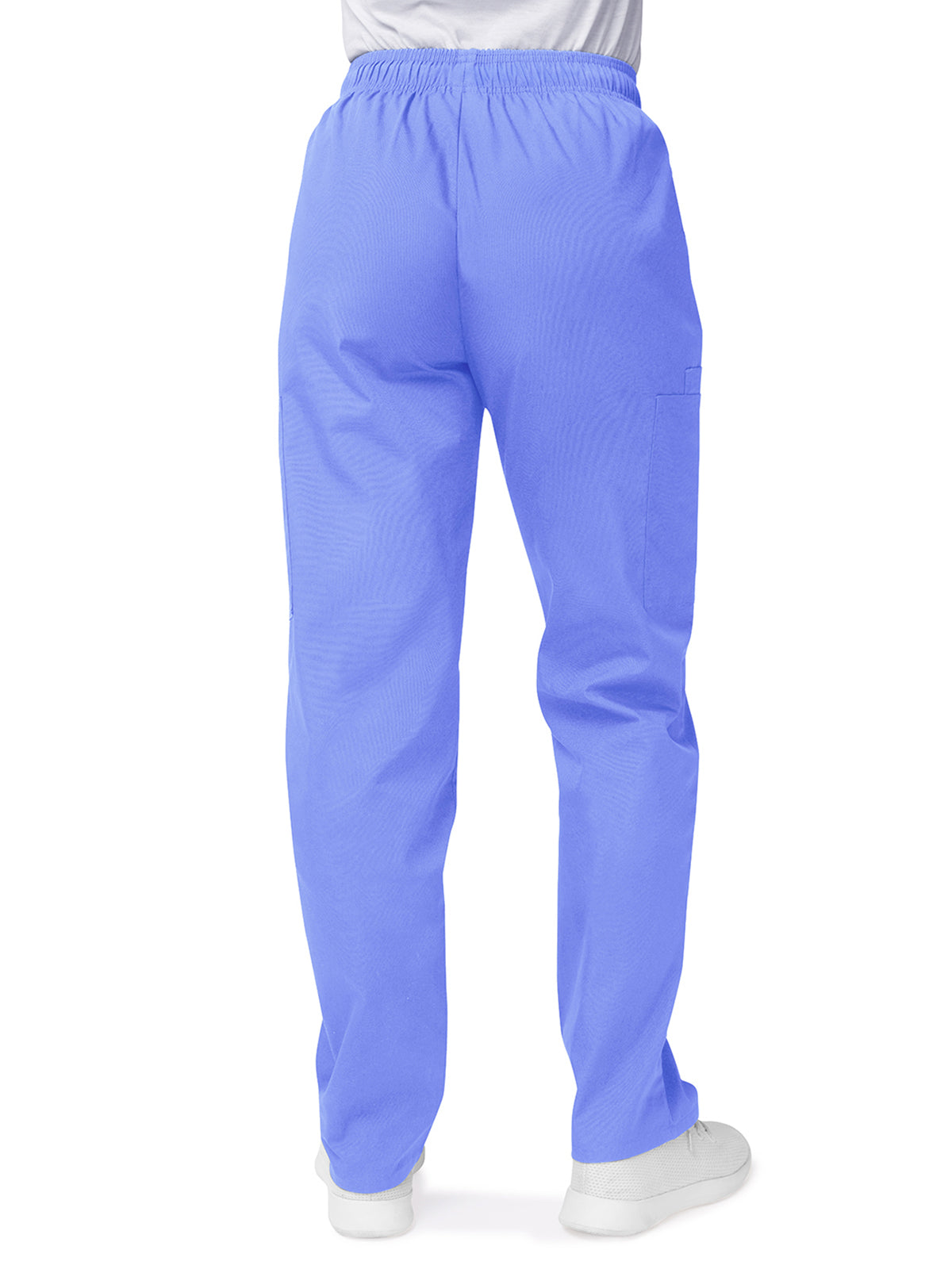 Women's Elastic Drawstring Cargo Pant - S8200 - Ceil Blue