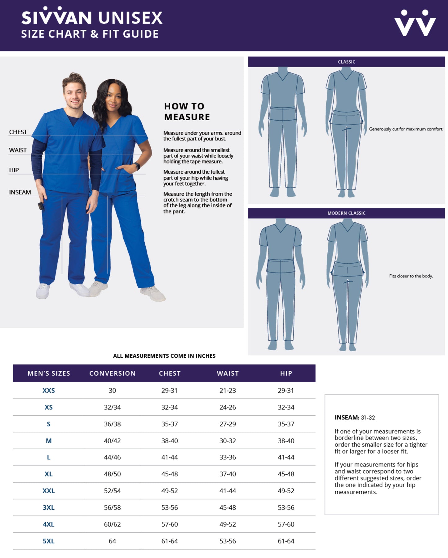 Unisex V-Neck 3 Pocket Top - S8304 - Ceil Blue