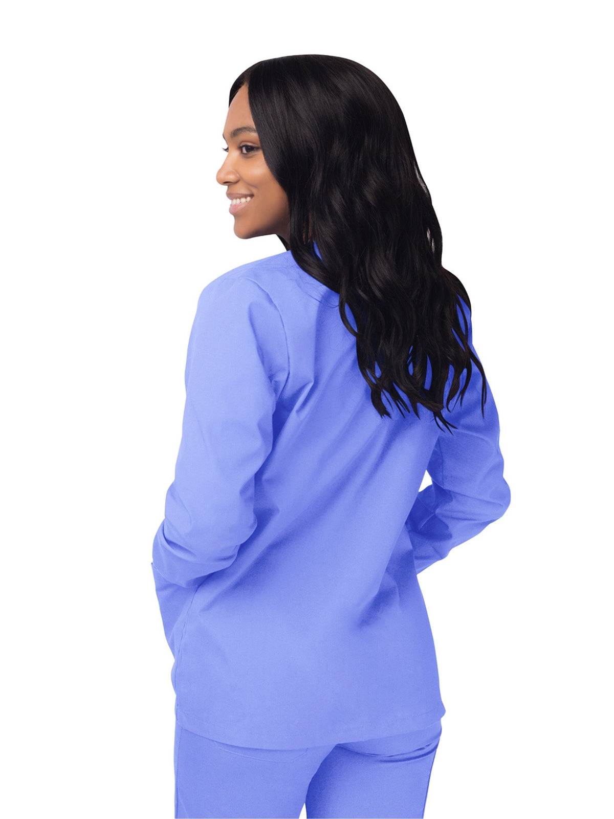Women's Warm-Up Snap Close Jacket - S8306 - Ceil Blue