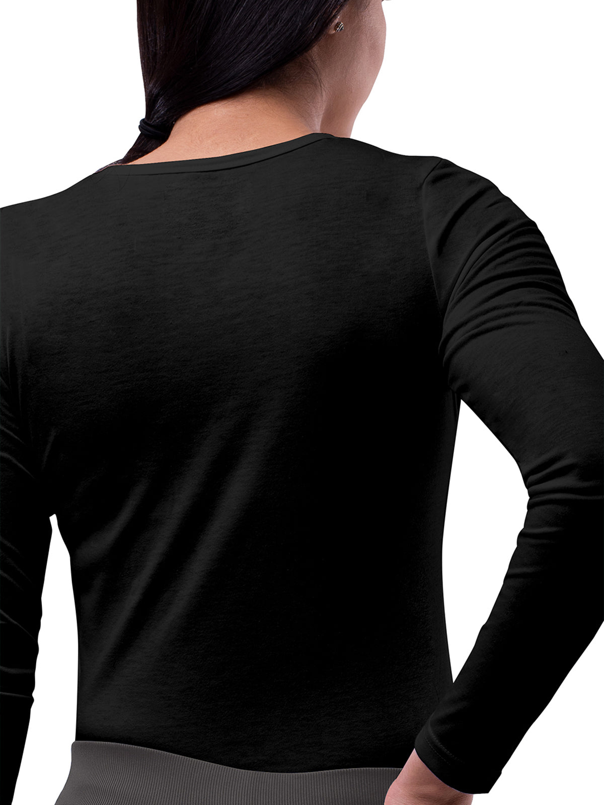 Women's Long Sleeve Underscrub Tee - S8500 - Black