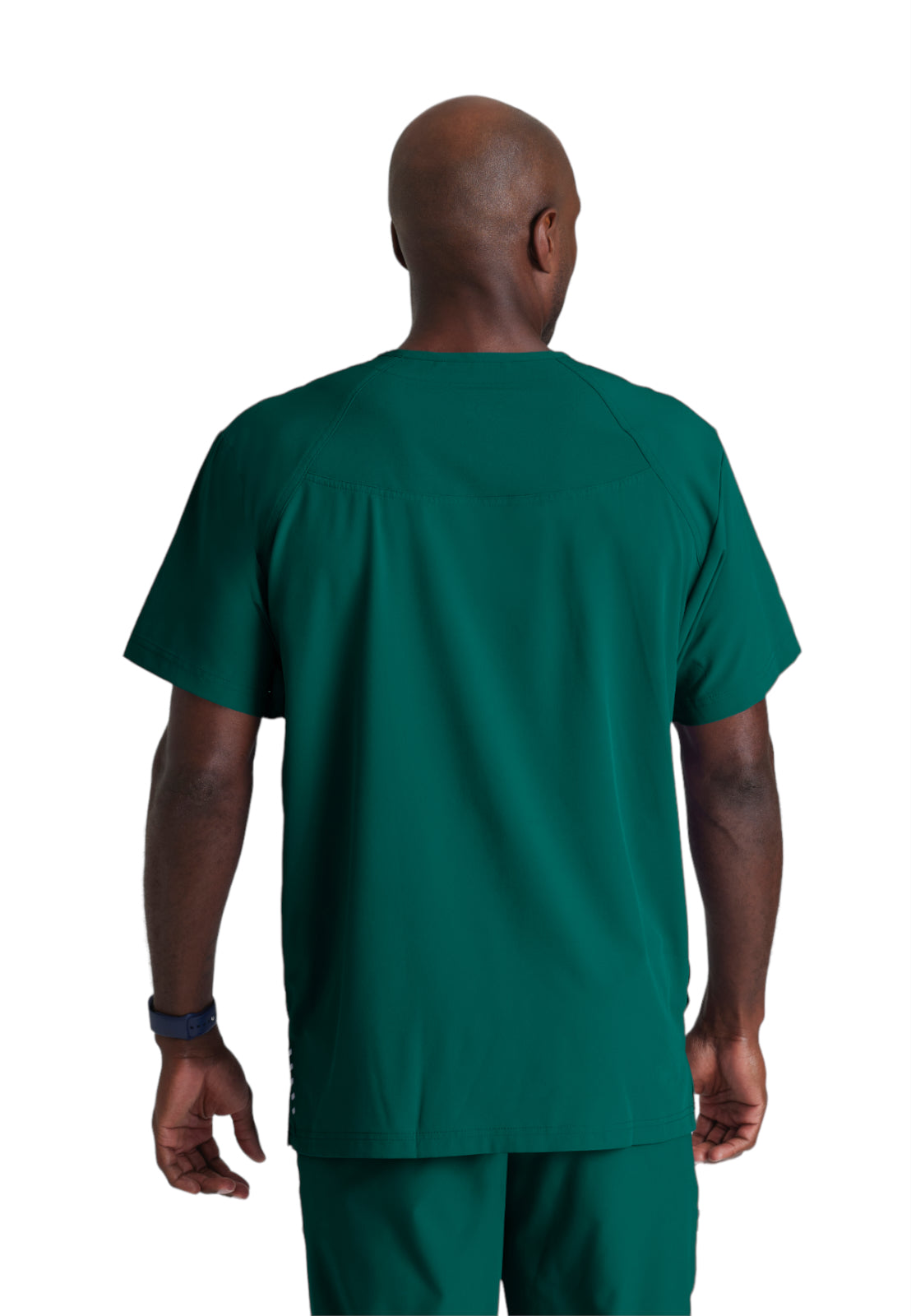 Men's V-Neck Zip Pockets Amplify Top - 0115 - Hunter Green