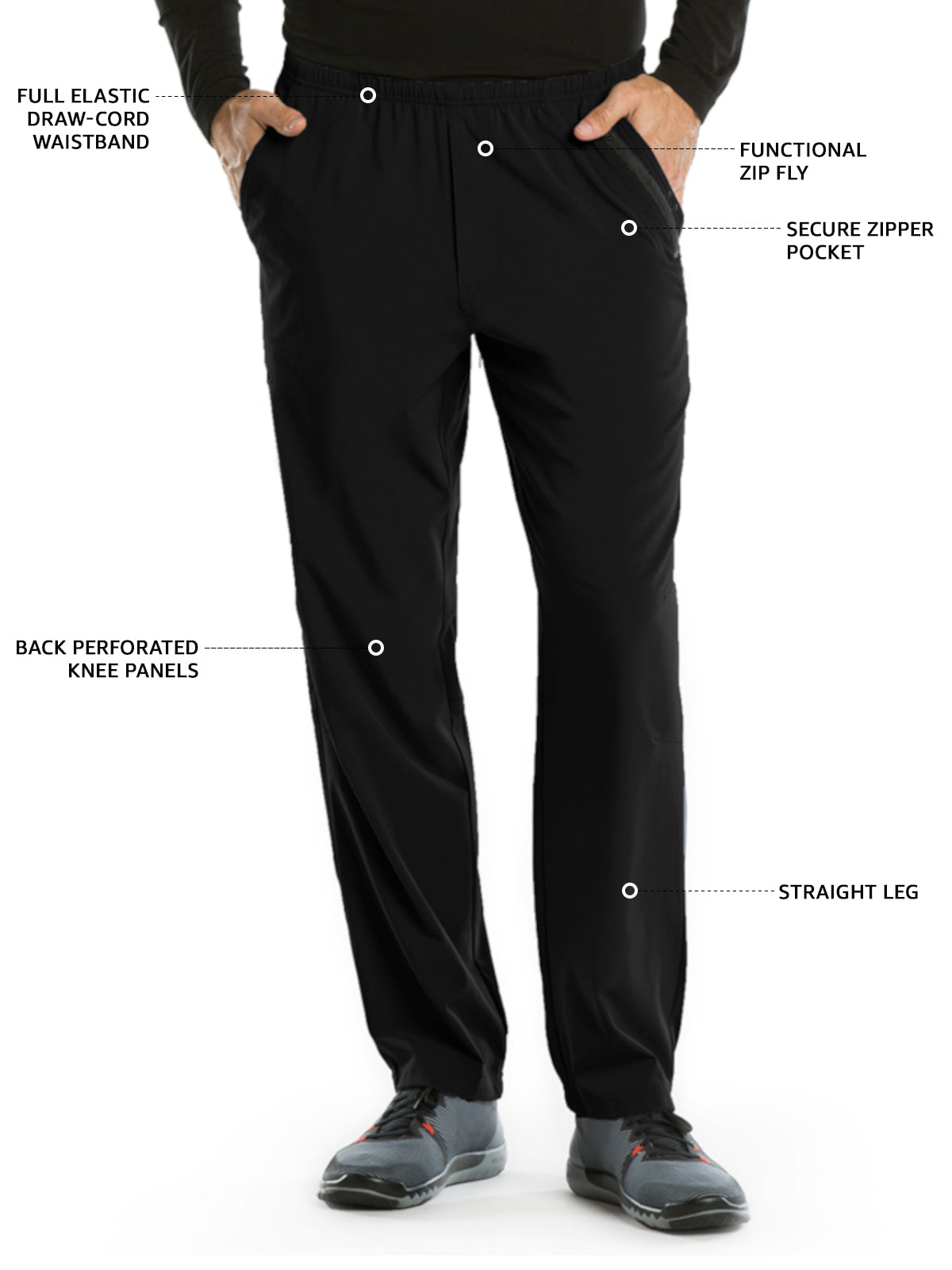 Men's 7 Pockets 4-Way Stretch Fabric Amplify Pant - 0217 - Black