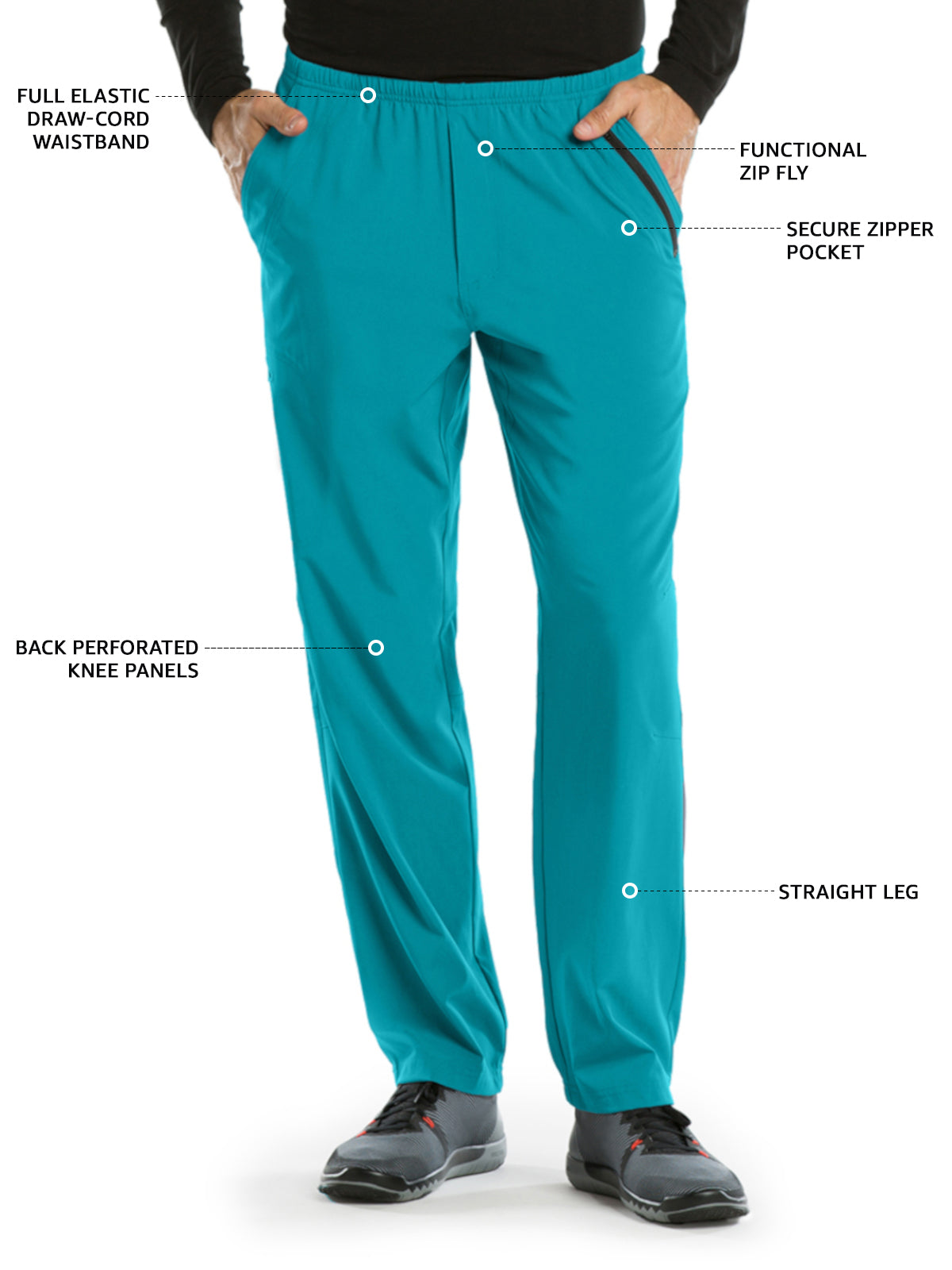 Men's 7 Pockets 4-Way Stretch Fabric Amplify Pant - 0217 - Teal