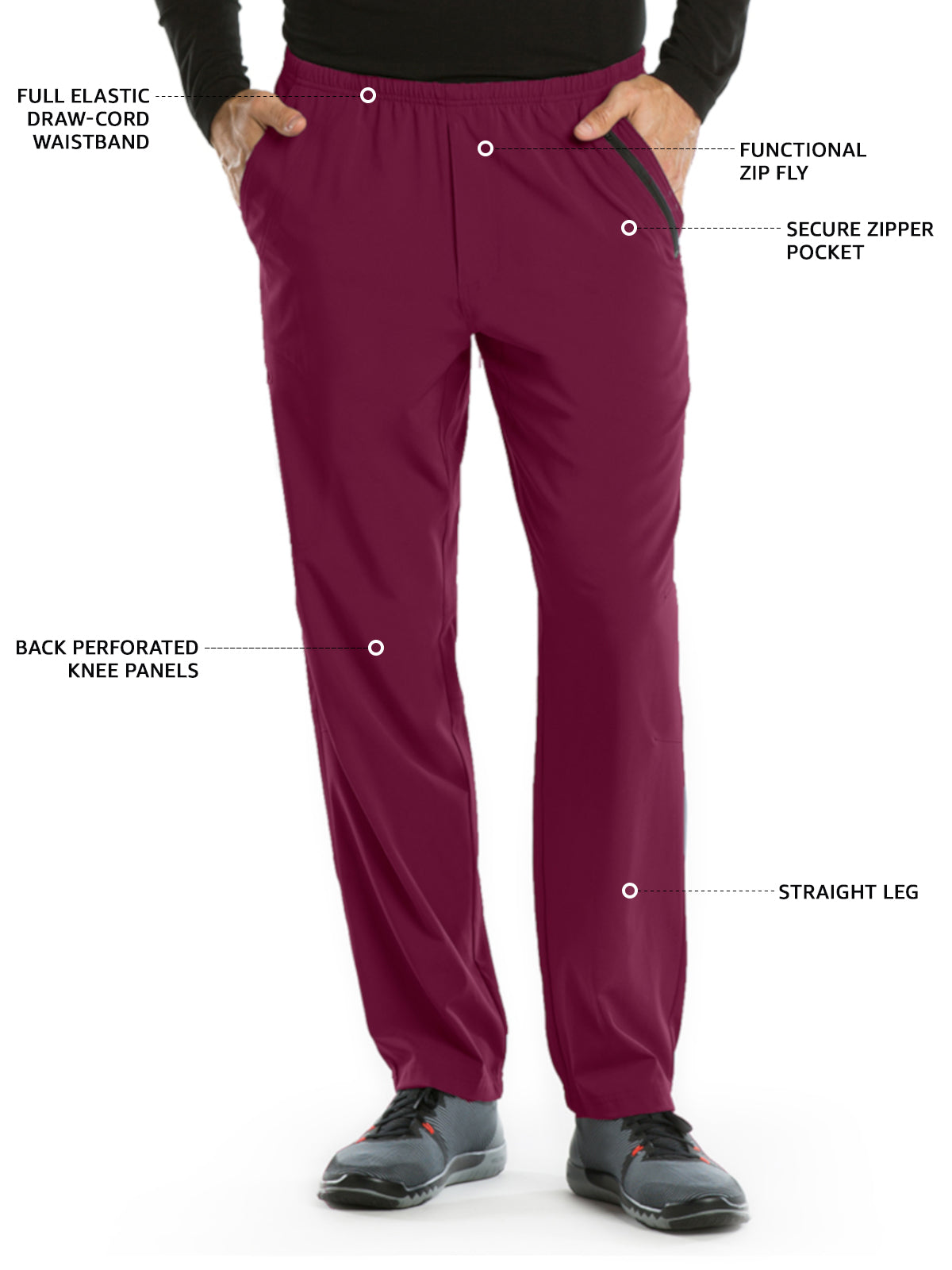 Men's 7 Pockets 4-Way Stretch Fabric Amplify Pant - 0217 - Wine
