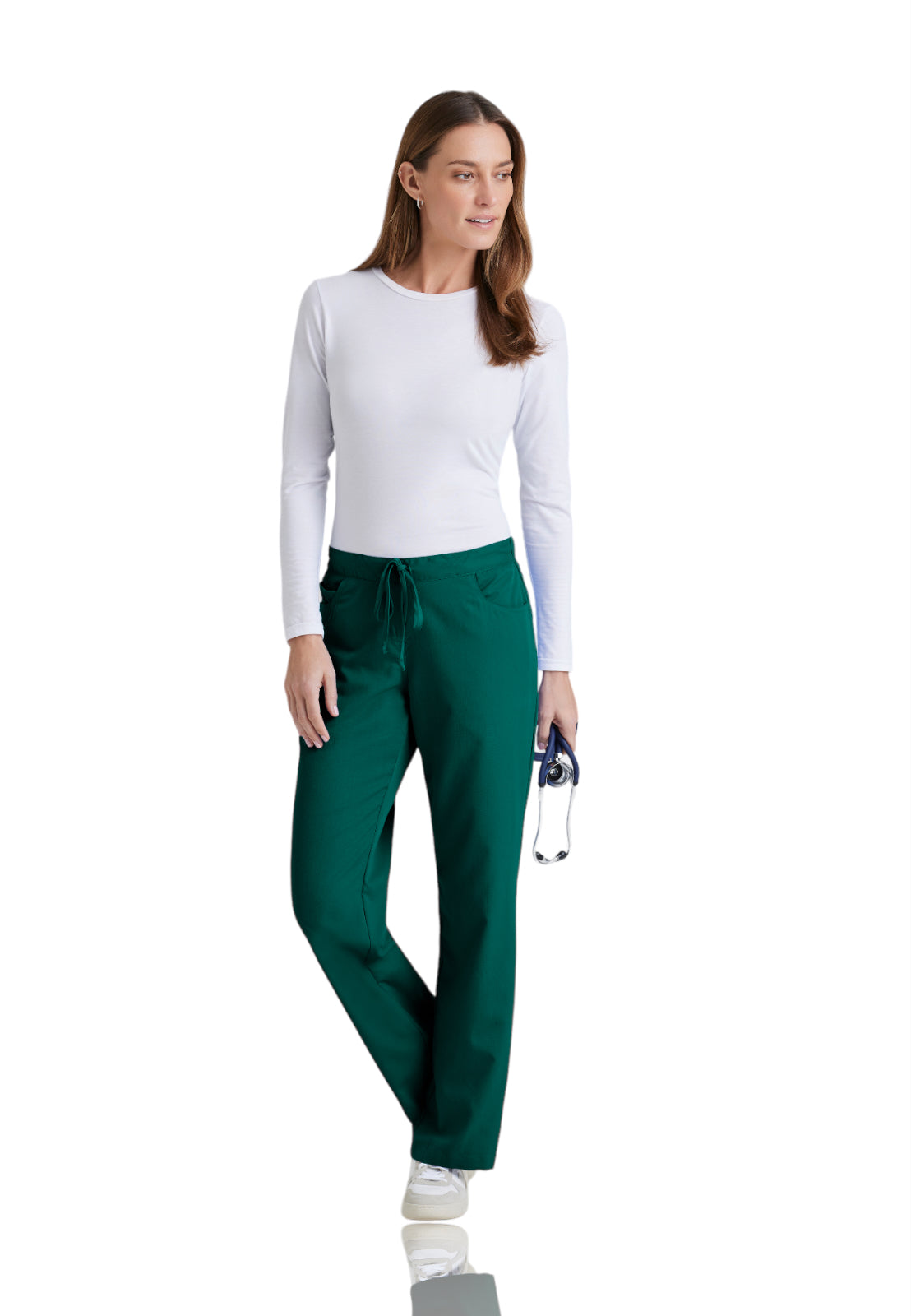 Women's Tie Front Riley Pant - 4232 - Hunter Green