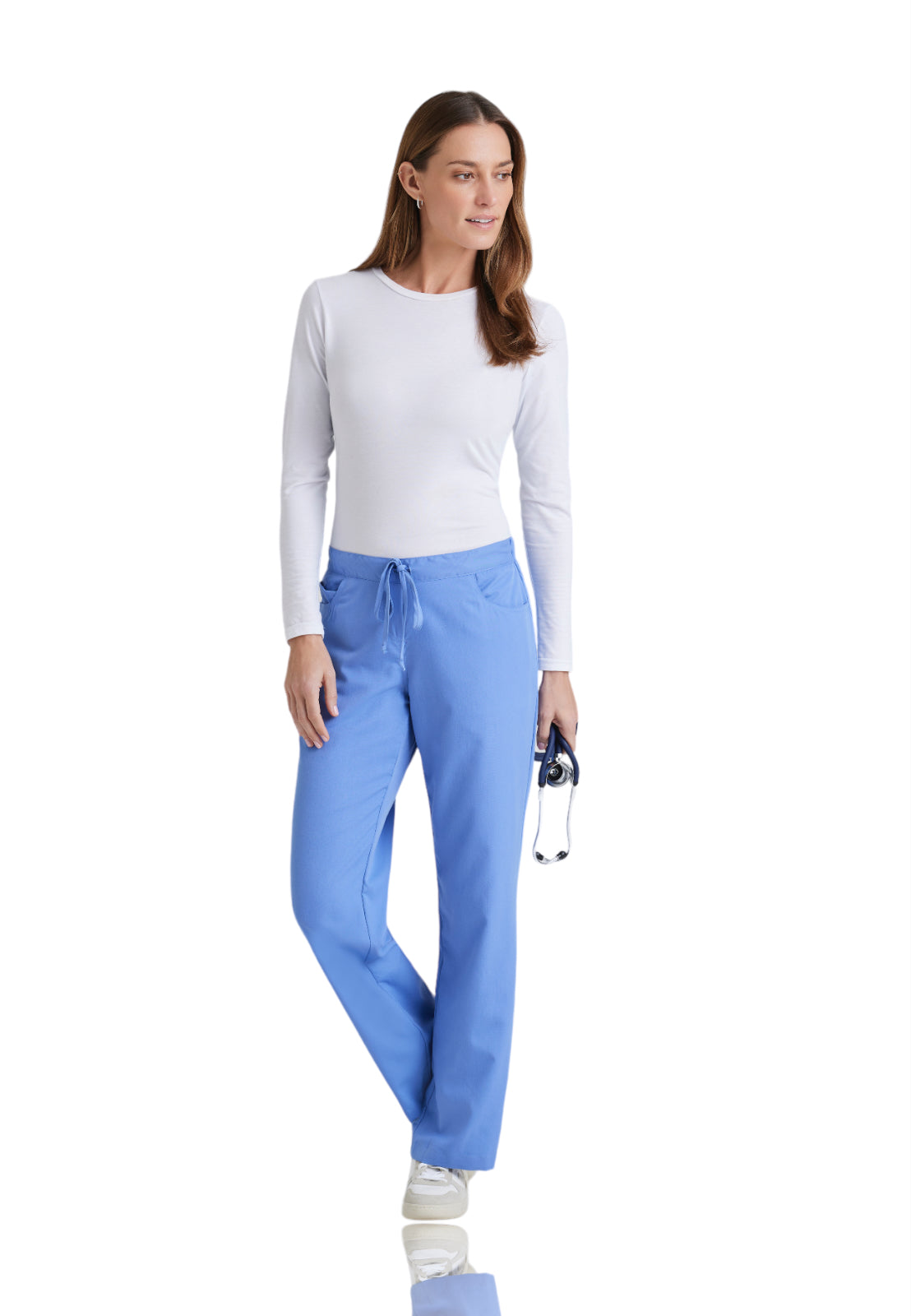 Women's Tie Front Riley Pant - 4232 - Ciel Blue