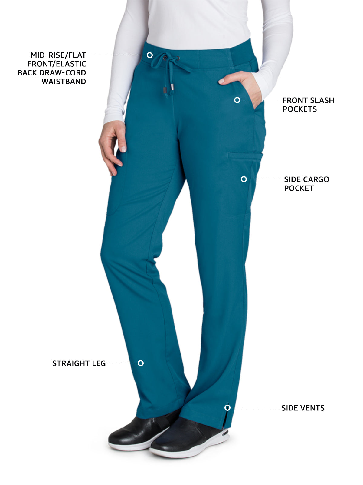 Women's Double Cargo Back Pockets Mia Pant - 4277 - Bahama
