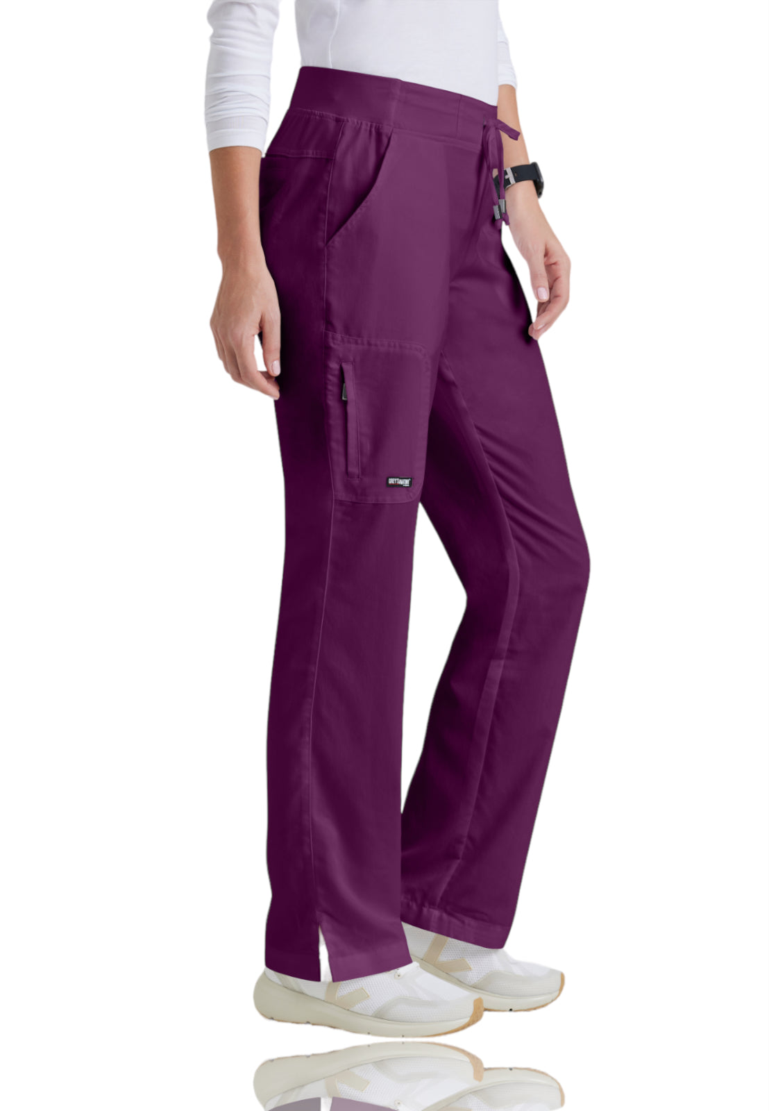 Women's Double Cargo Back Pockets Mia Pant - 4277 - Wine
