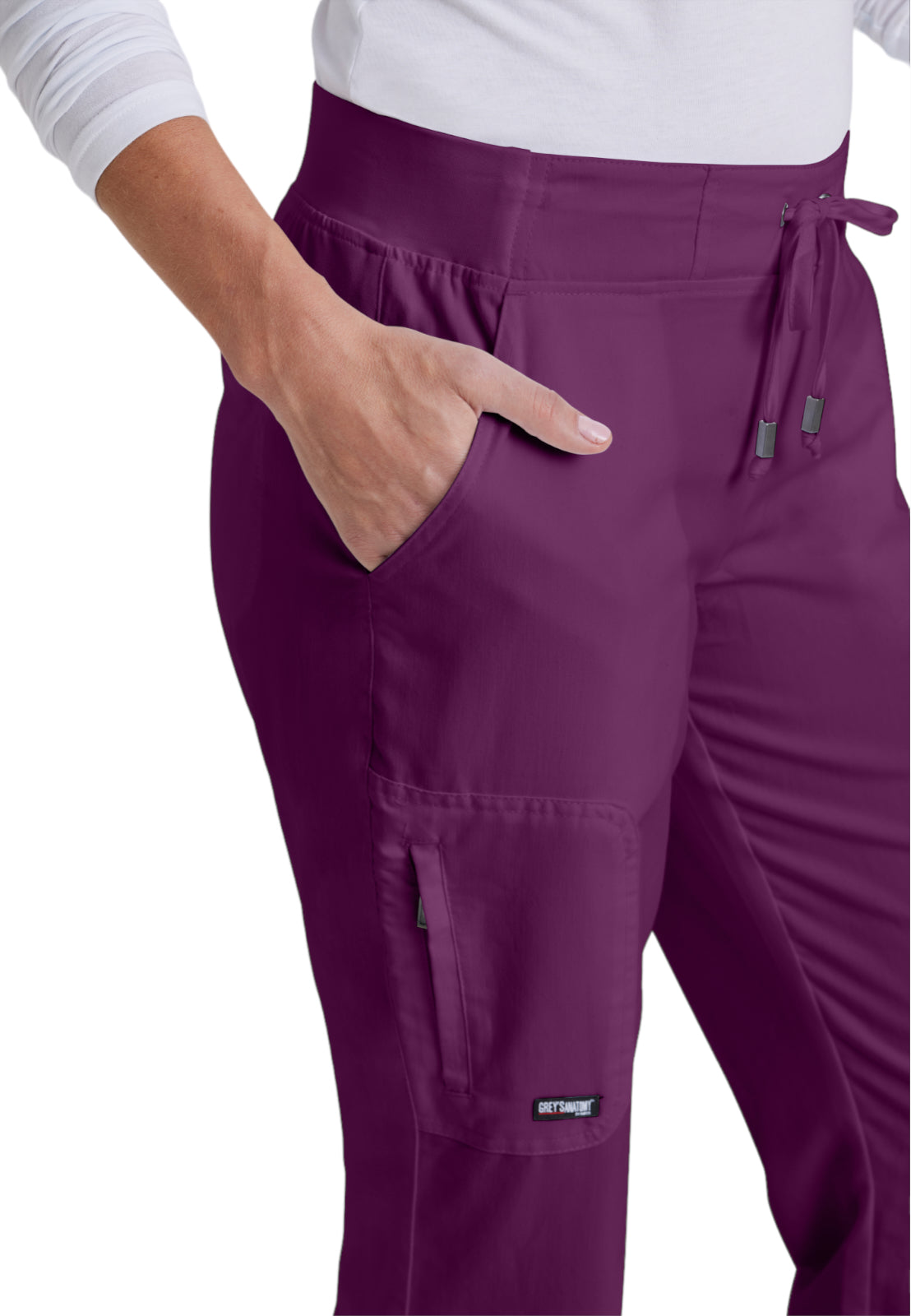 Women's Double Cargo Back Pockets Mia Pant - 4277 - Wine
