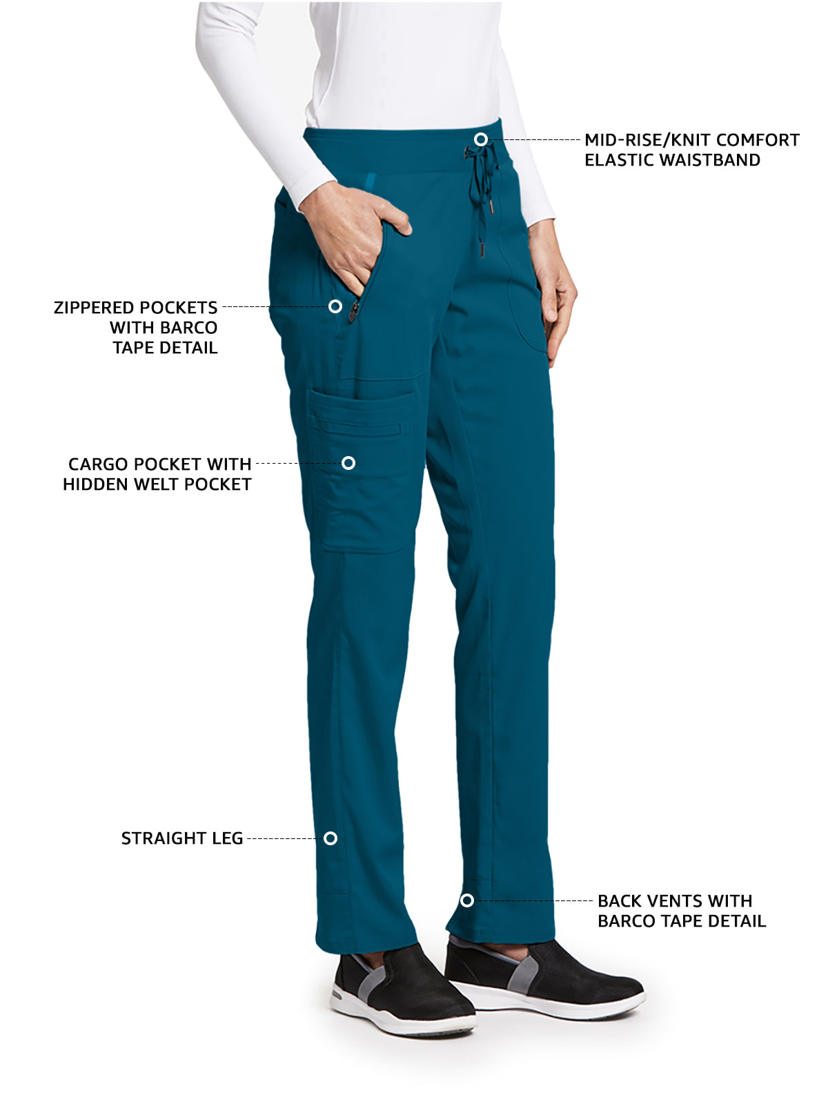 Women's Hidden Welt Pocket Elevate Pant - 7228 - Bahama