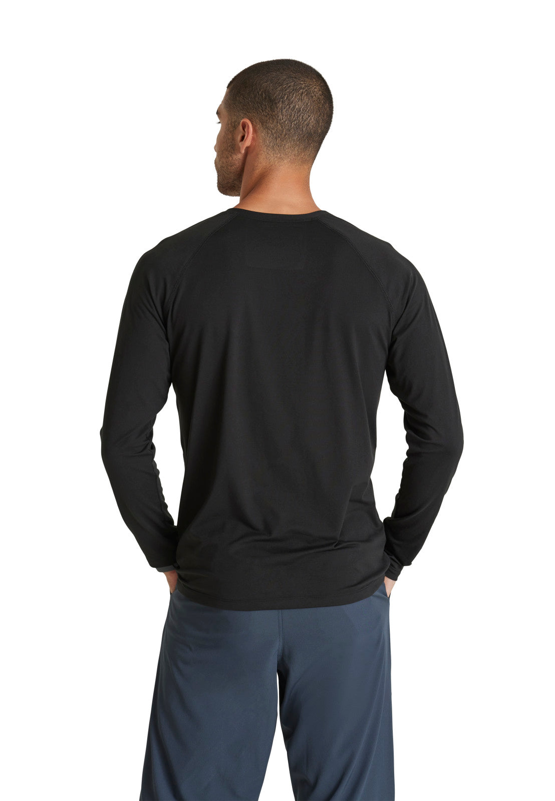 Men's Long Sleeve Surge Underscrub Tee - BOK803 - Black