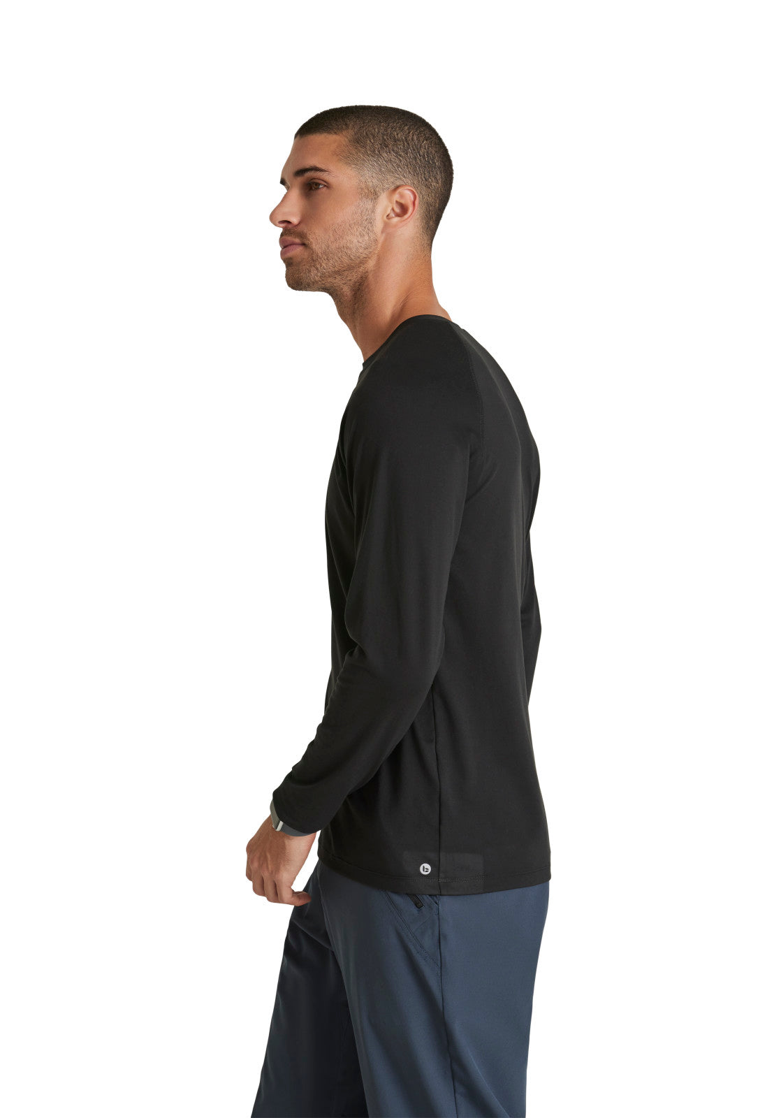 Men's Long Sleeve Surge Underscrub Tee - BOK803 - Black