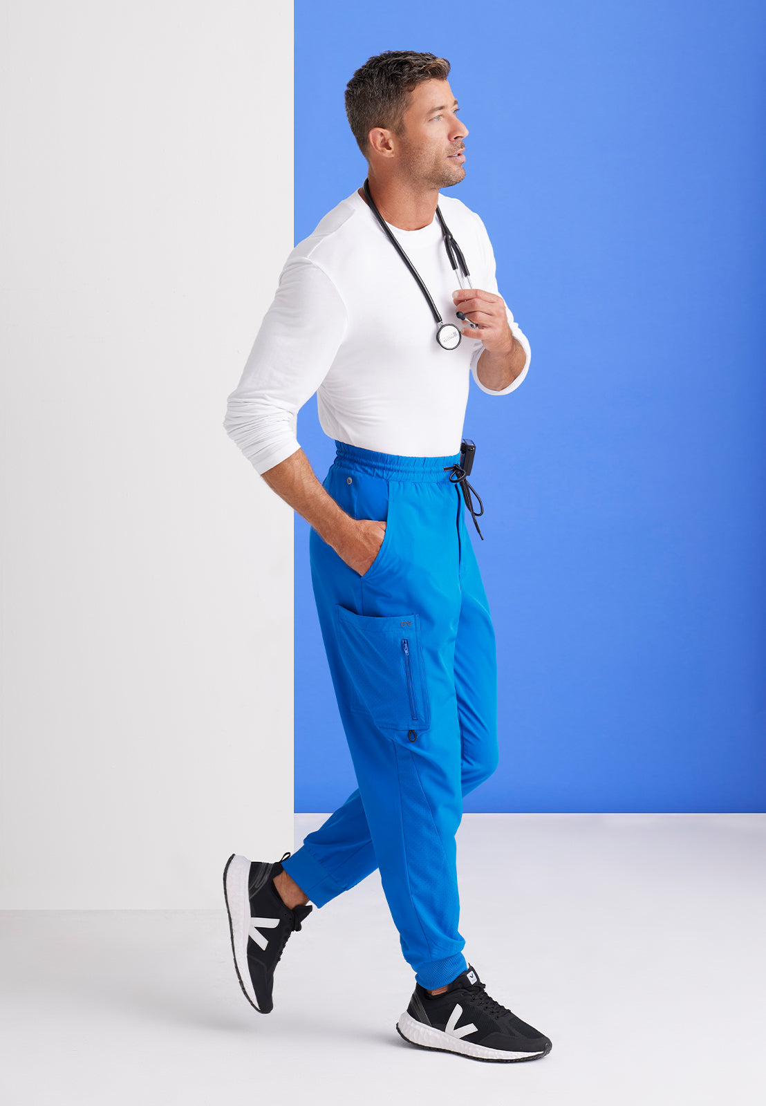 Men's Perforated Side Panels Vortex Jogger Pant - BOP520 - New Royal