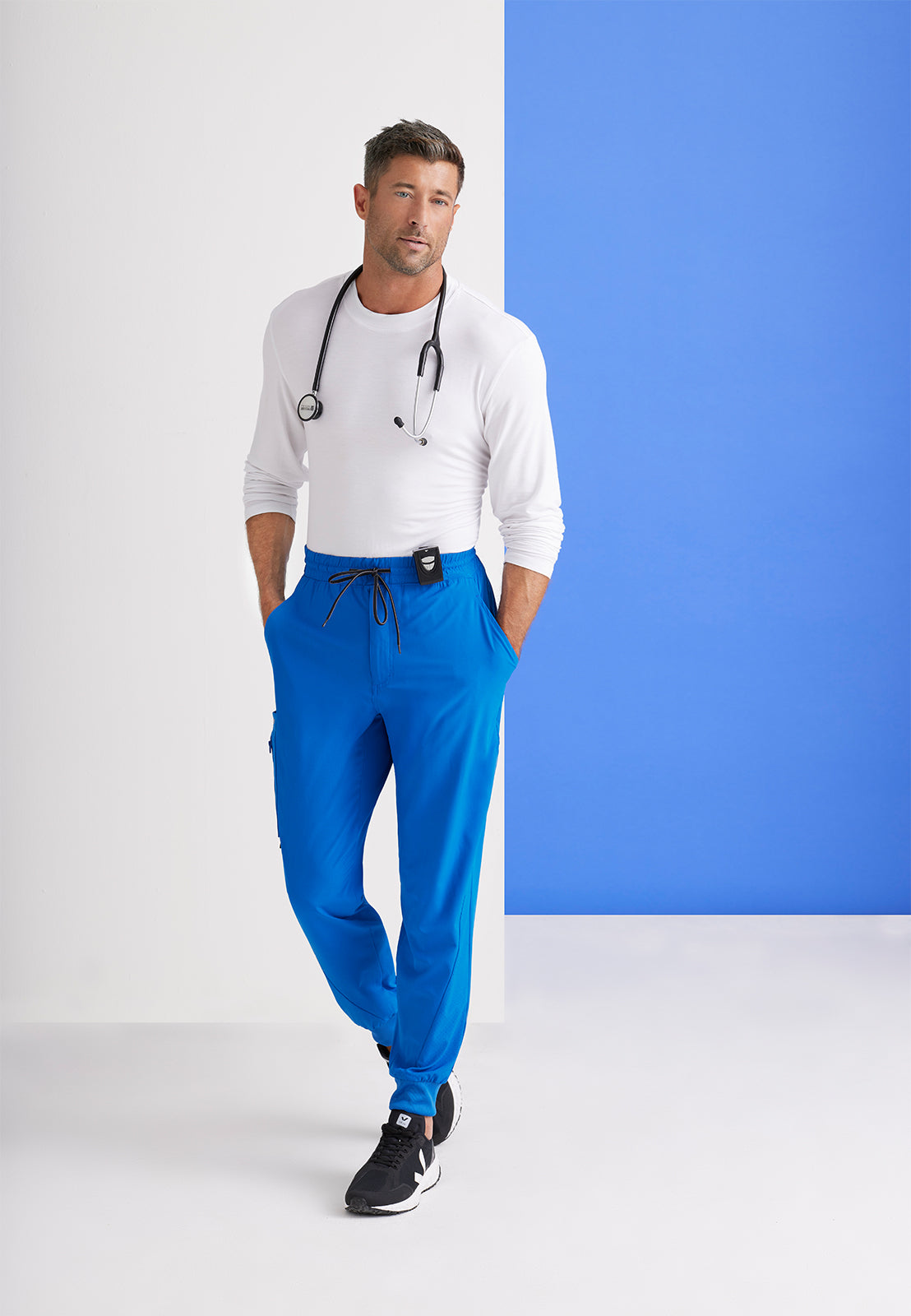 Men's Perforated Side Panels Vortex Jogger Pant - BOP520 - New Royal