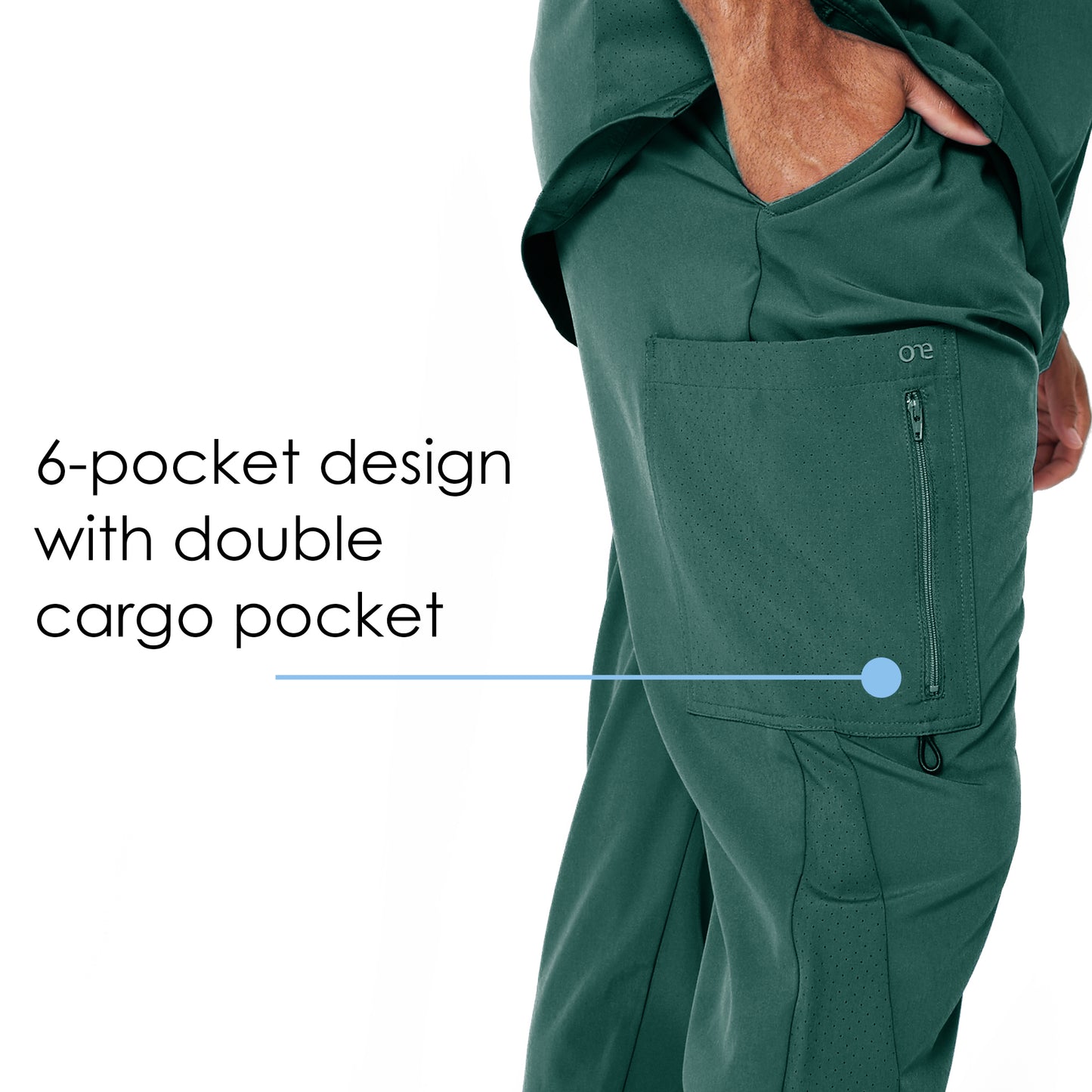 Men's Perforated Side Panels Vortex Jogger Pant - BOP520 - Hunter Green