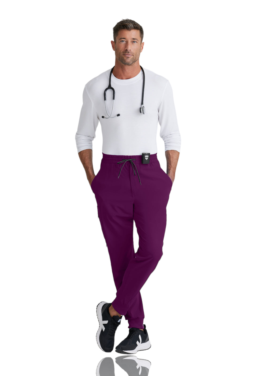 Men's Perforated Side Panels Vortex Jogger Pant - BOP520 - Wine