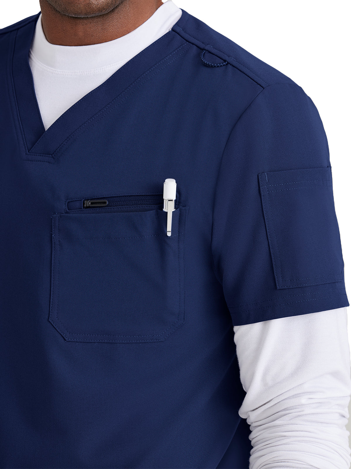 Men's Classic V-Neck Top - BUT153 - Indigo (Navy)