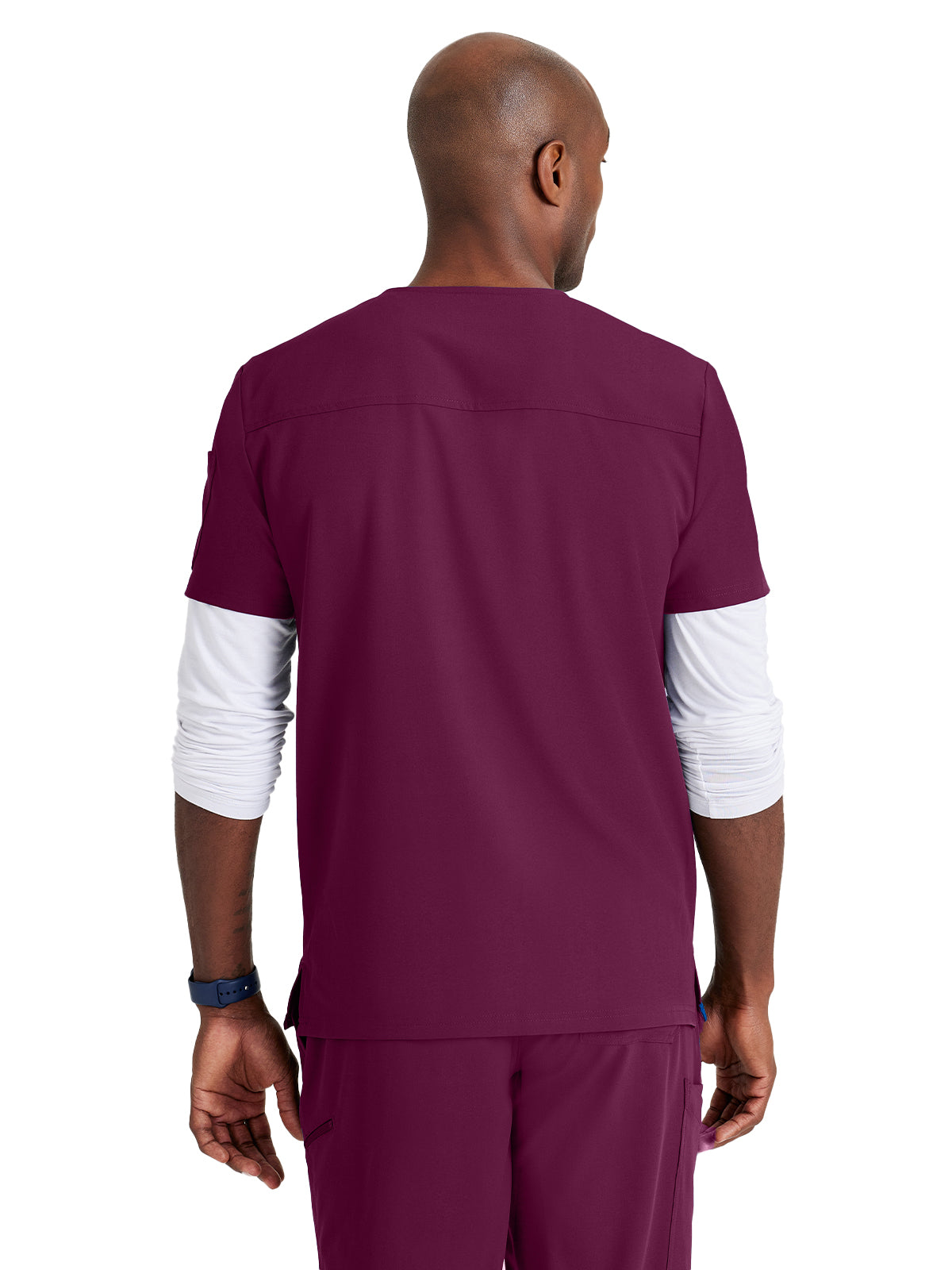 Men's Classic V-Neck Top - BUT153 - Wine