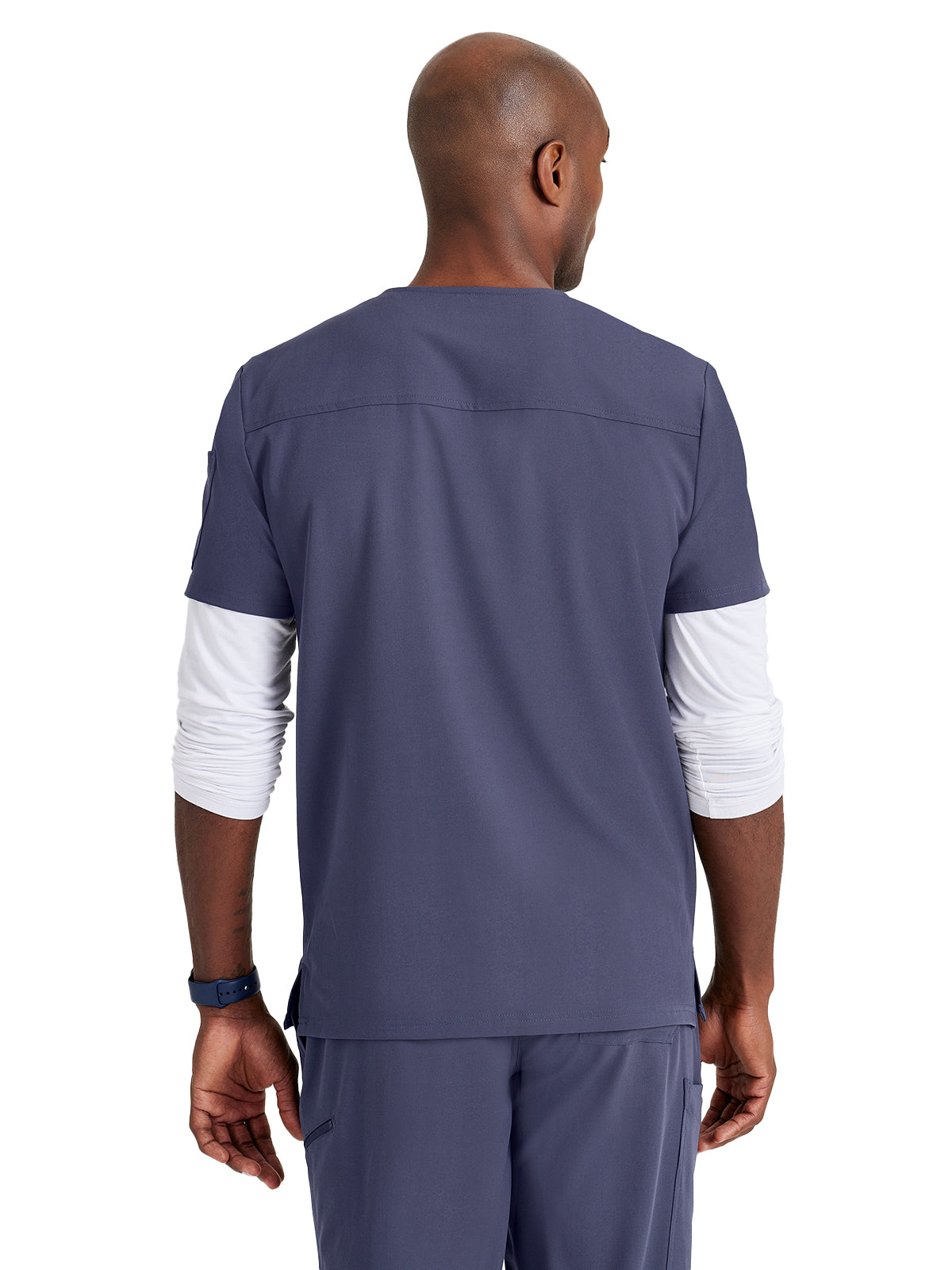 Men's Classic V-Neck Top - BUT153 - Steel
