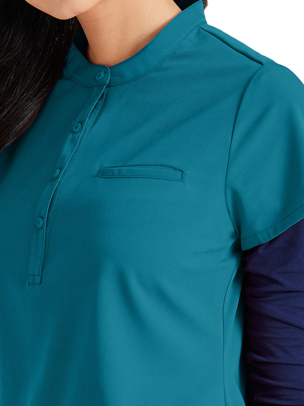 Women's Henley Style Top - BUT163 - Bahama