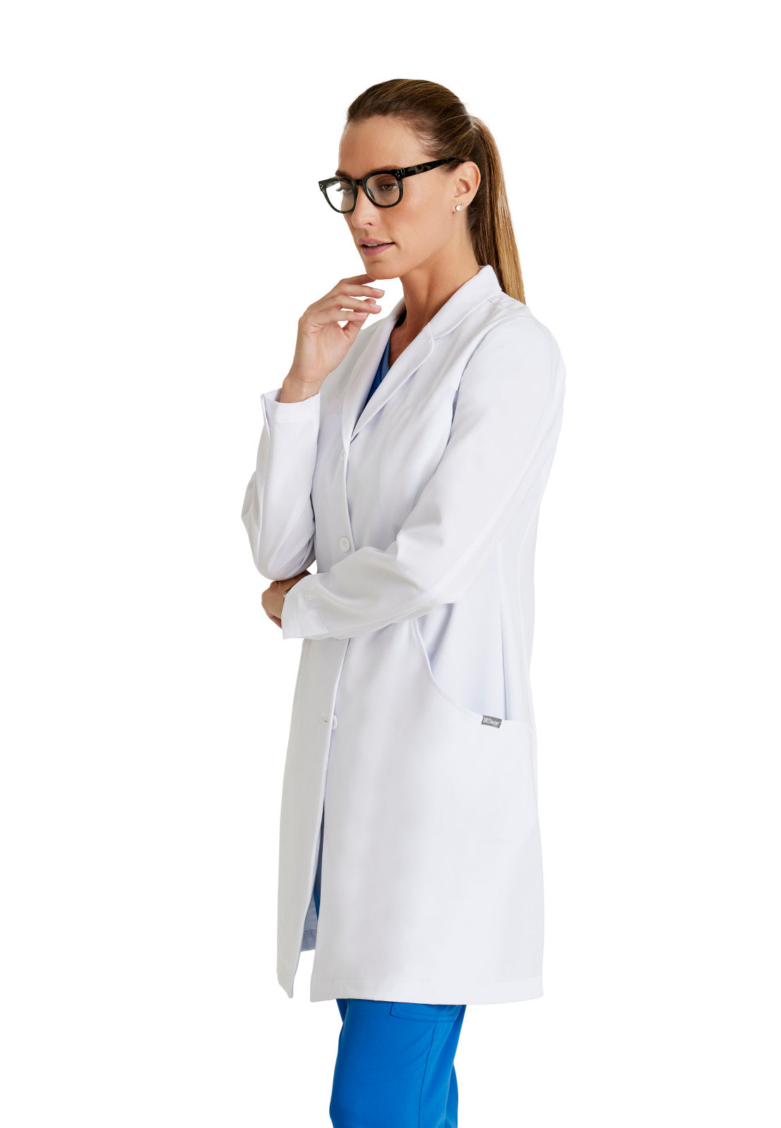 Women's Four-Pocket 35" Penelope Lab Coat - GNC960 - White