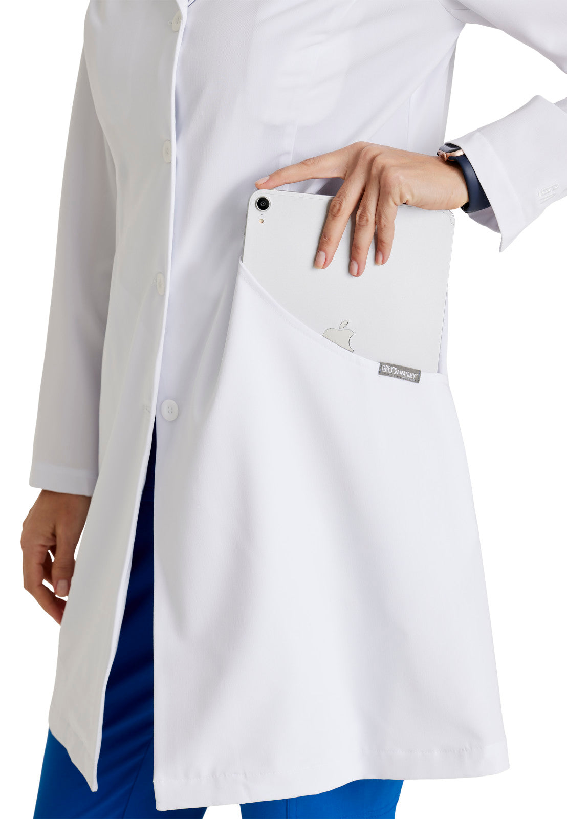 Women's Four-Pocket 35" Penelope Lab Coat - GNC960 - White