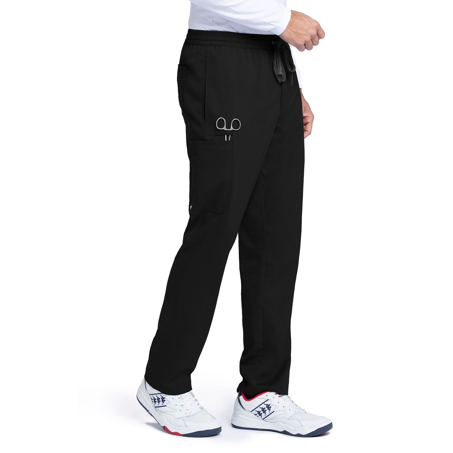 Men's Elastic Waistband With Contrast Drawcord Evan Pant - GRP558 - Black