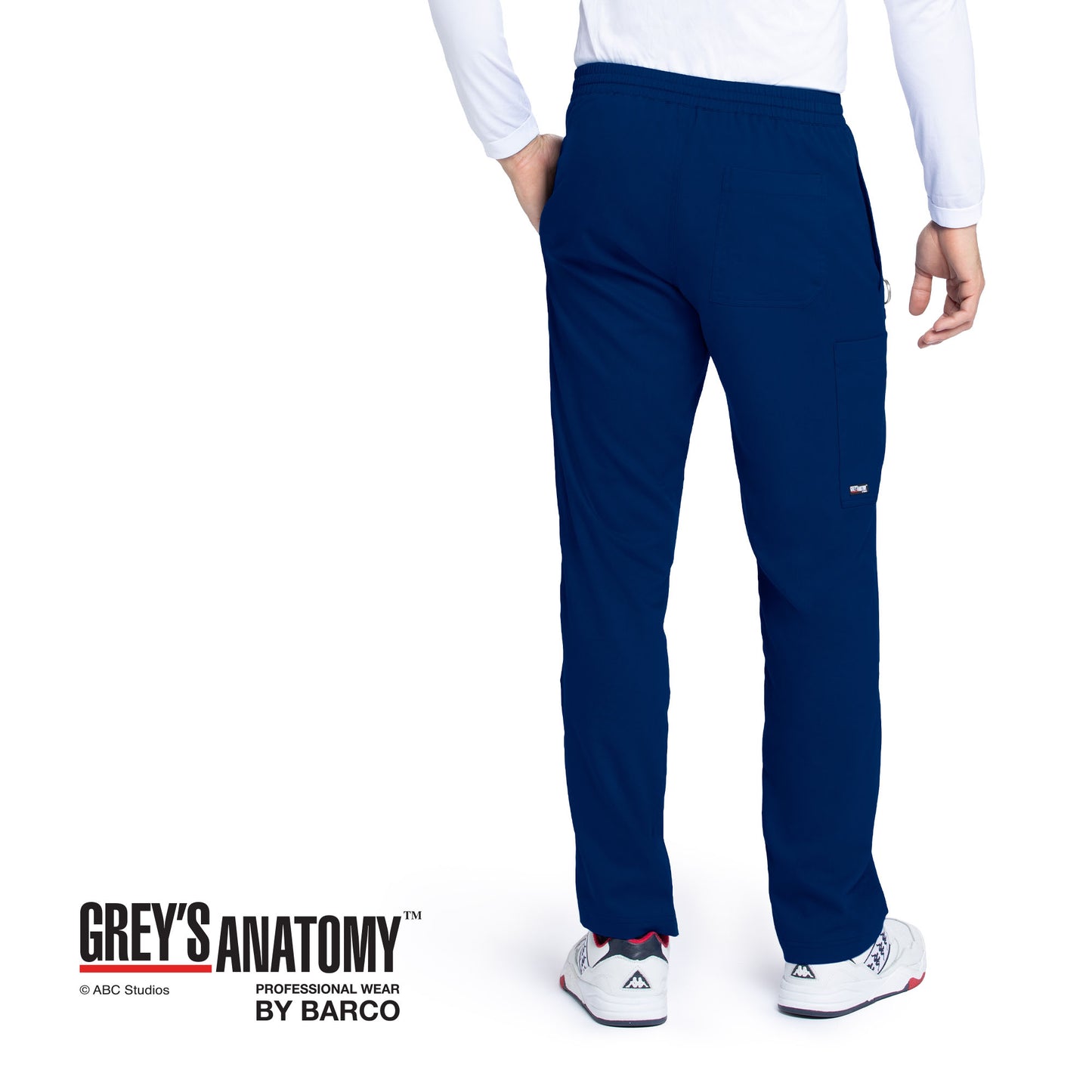Men's Elastic Waistband With Contrast Drawcord Evan Pant - GRP558 - Indigo (Navy)