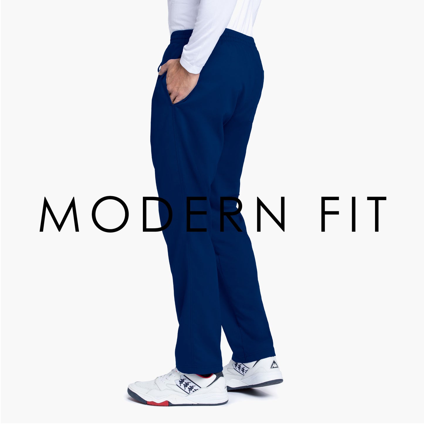 Men's Elastic Waistband With Contrast Drawcord Evan Pant - GRP558 - Indigo (Navy)