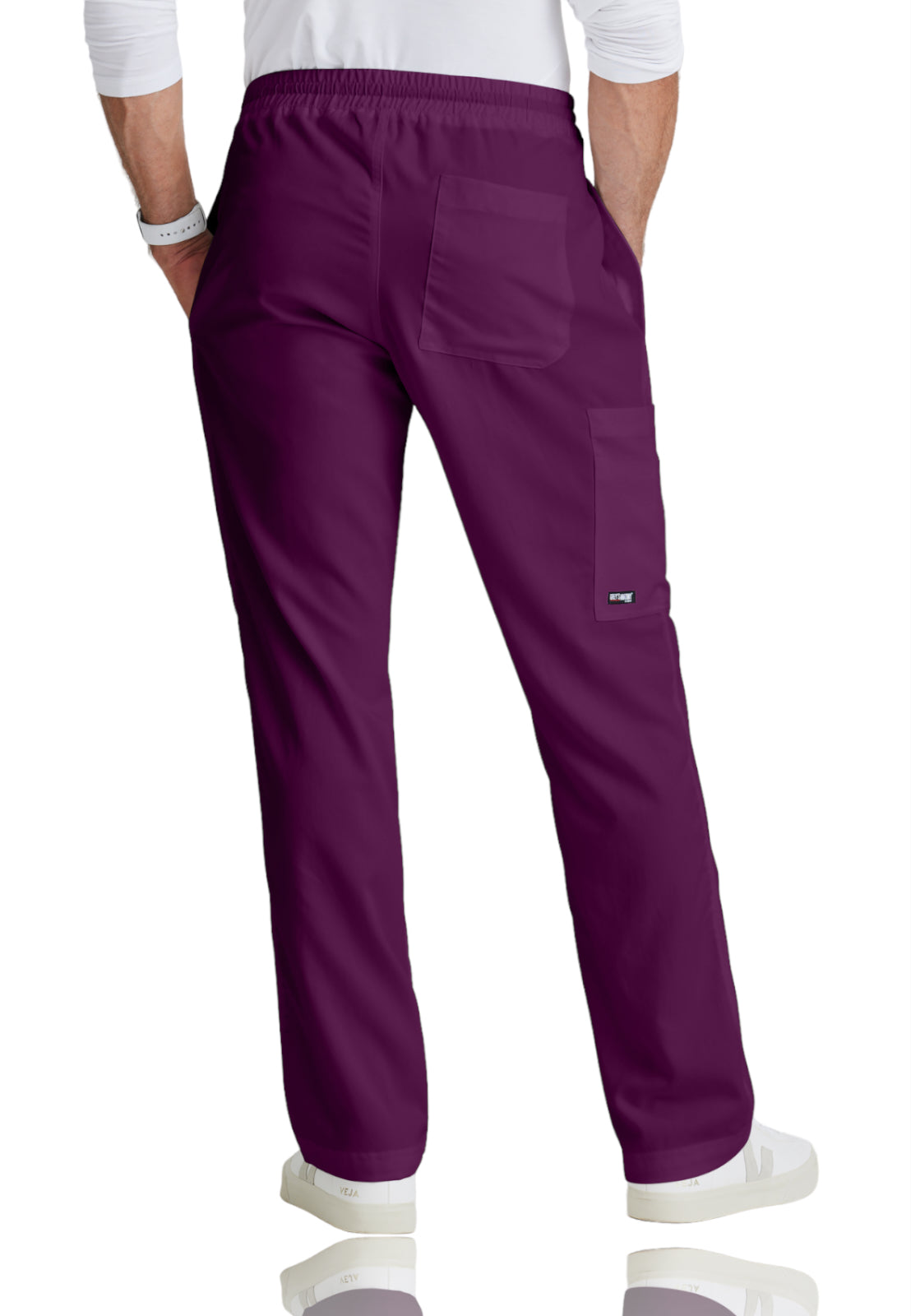 Men's Elastic Waistband With Contrast Drawcord Evan Pant - GRP558 - Wine