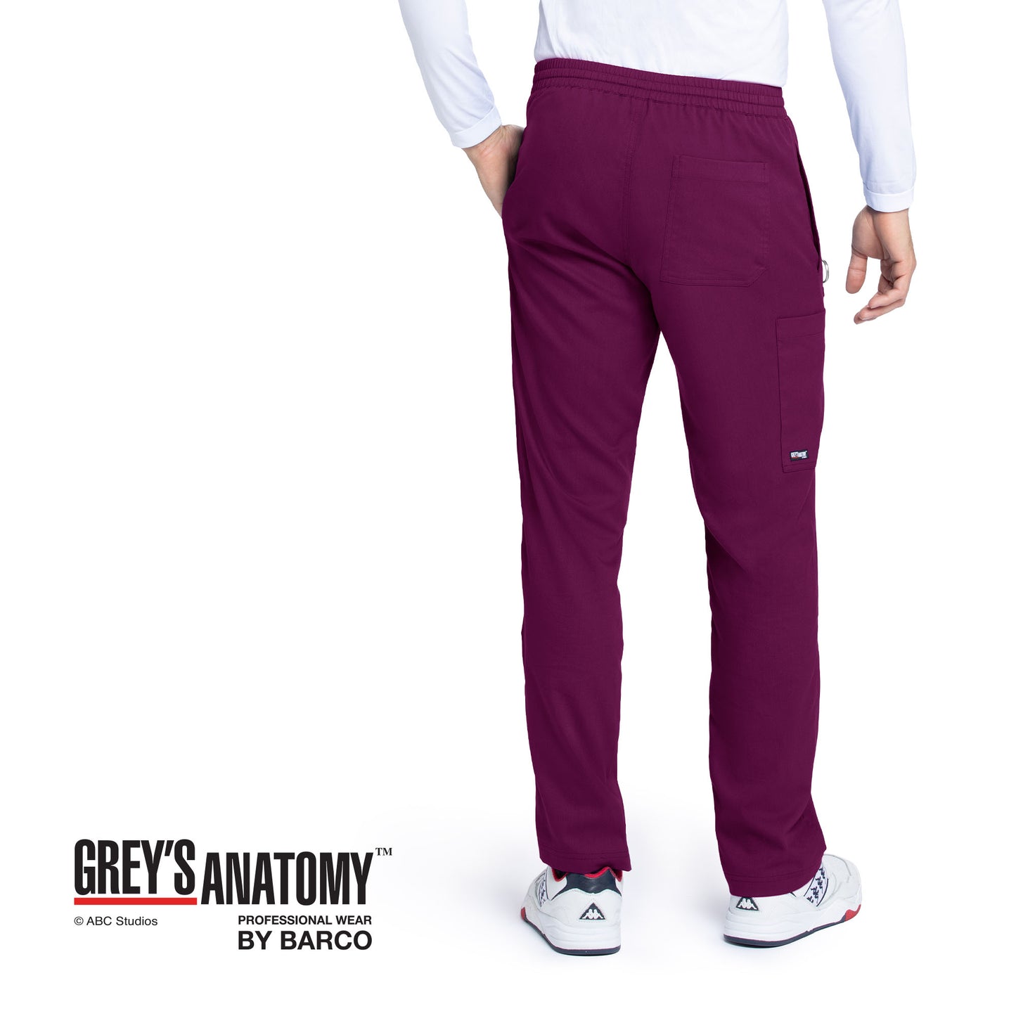 Men's Elastic Waistband With Contrast Drawcord Evan Pant - GRP558 - Wine