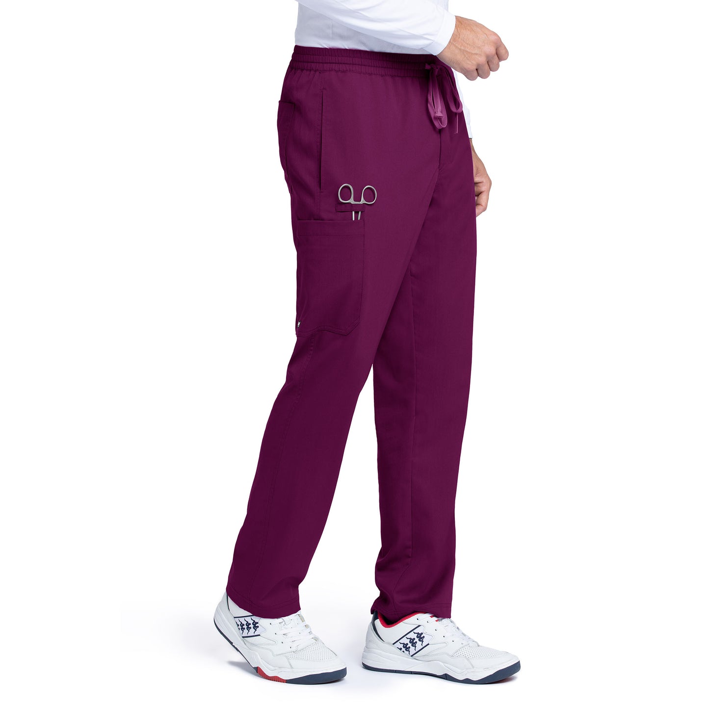 Men's Elastic Waistband With Contrast Drawcord Evan Pant - GRP558 - Wine