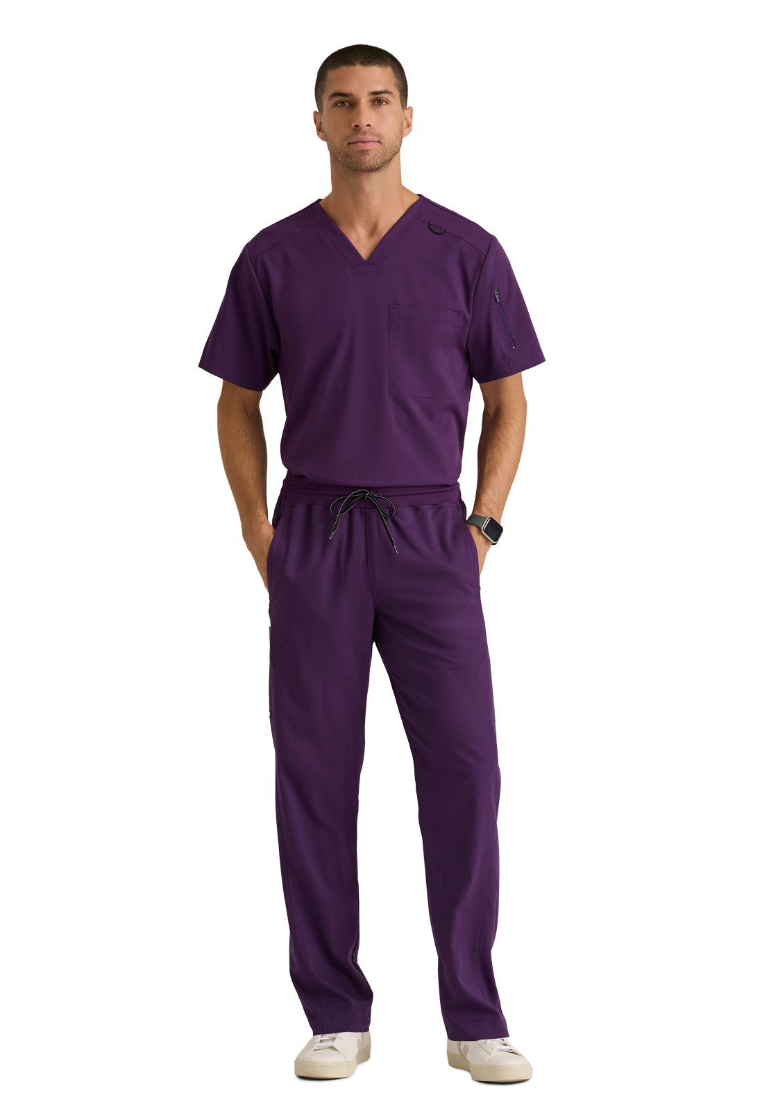 Men's 6 Pocket Straight Pant - GRSP617 - Eggplant