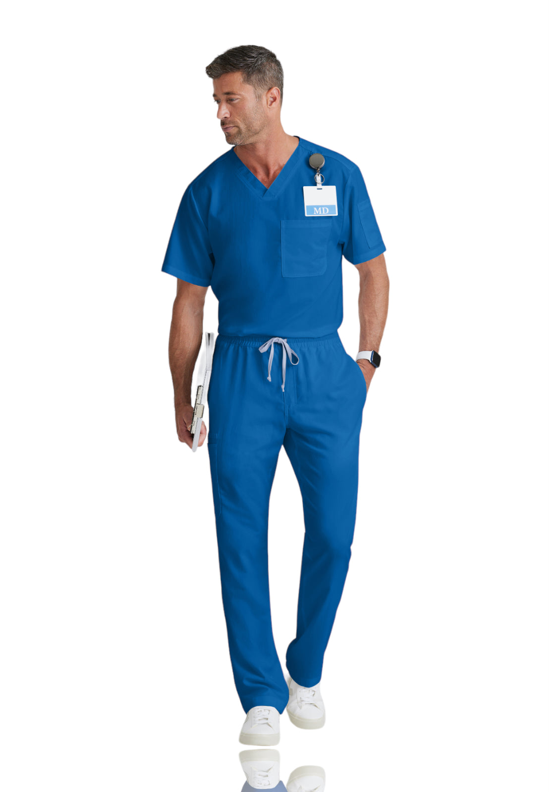 Men's V-Neck Evan Top - GRT091 - New Royal