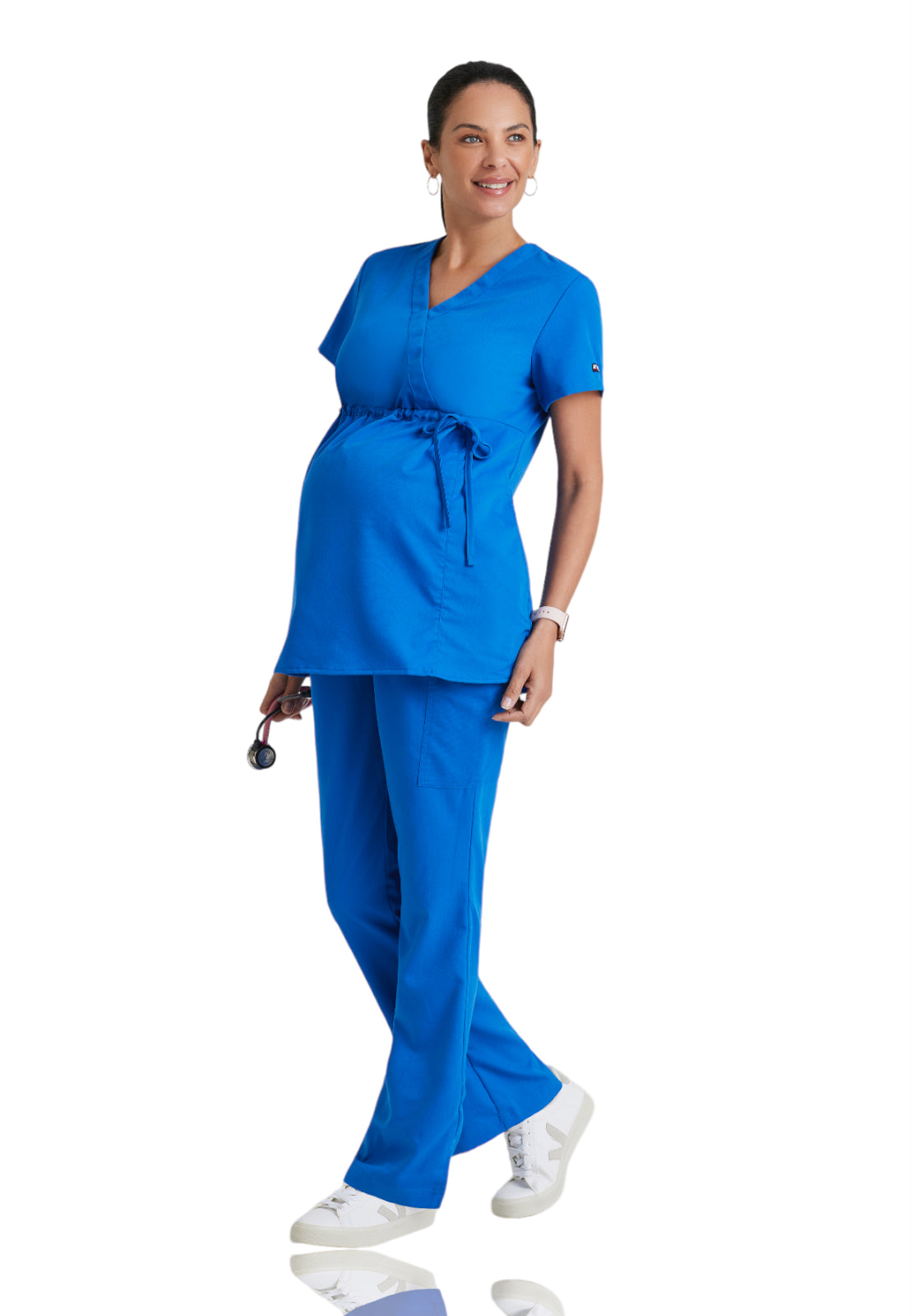 Women's Mock Wrap Lilah Maternity Top - GRT094 - New Royal