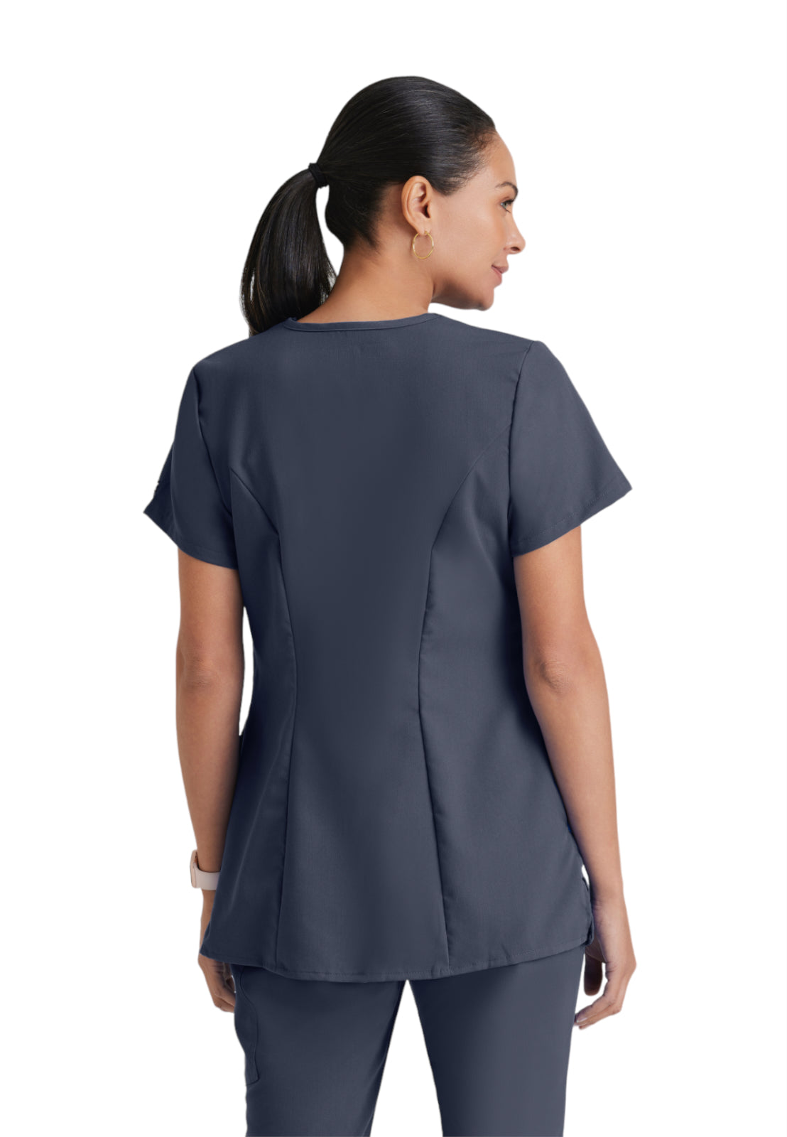 Women's Mock Wrap Lilah Maternity Top - GRT094 - Steel