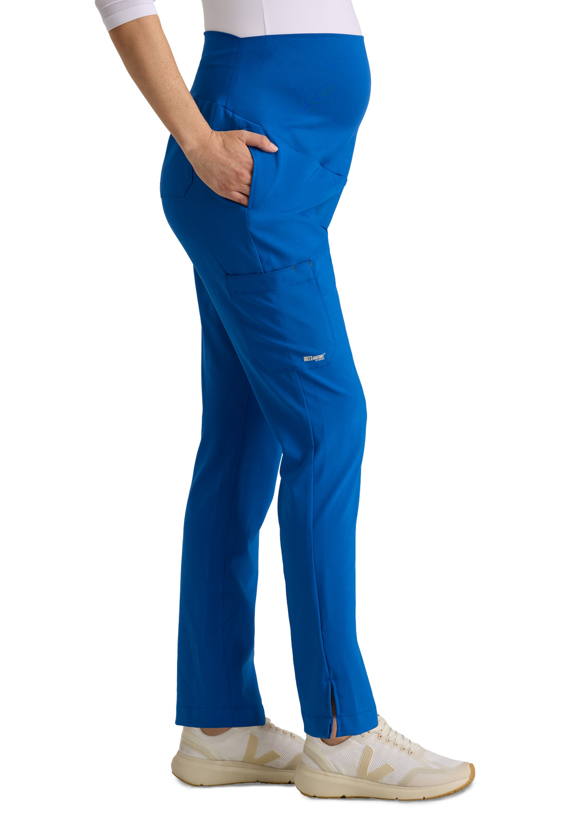 Women's Six Pocket Jersey Knit Stretch Waistband Evolve Maternity Scrub Pant - GSSP690 - New Royal