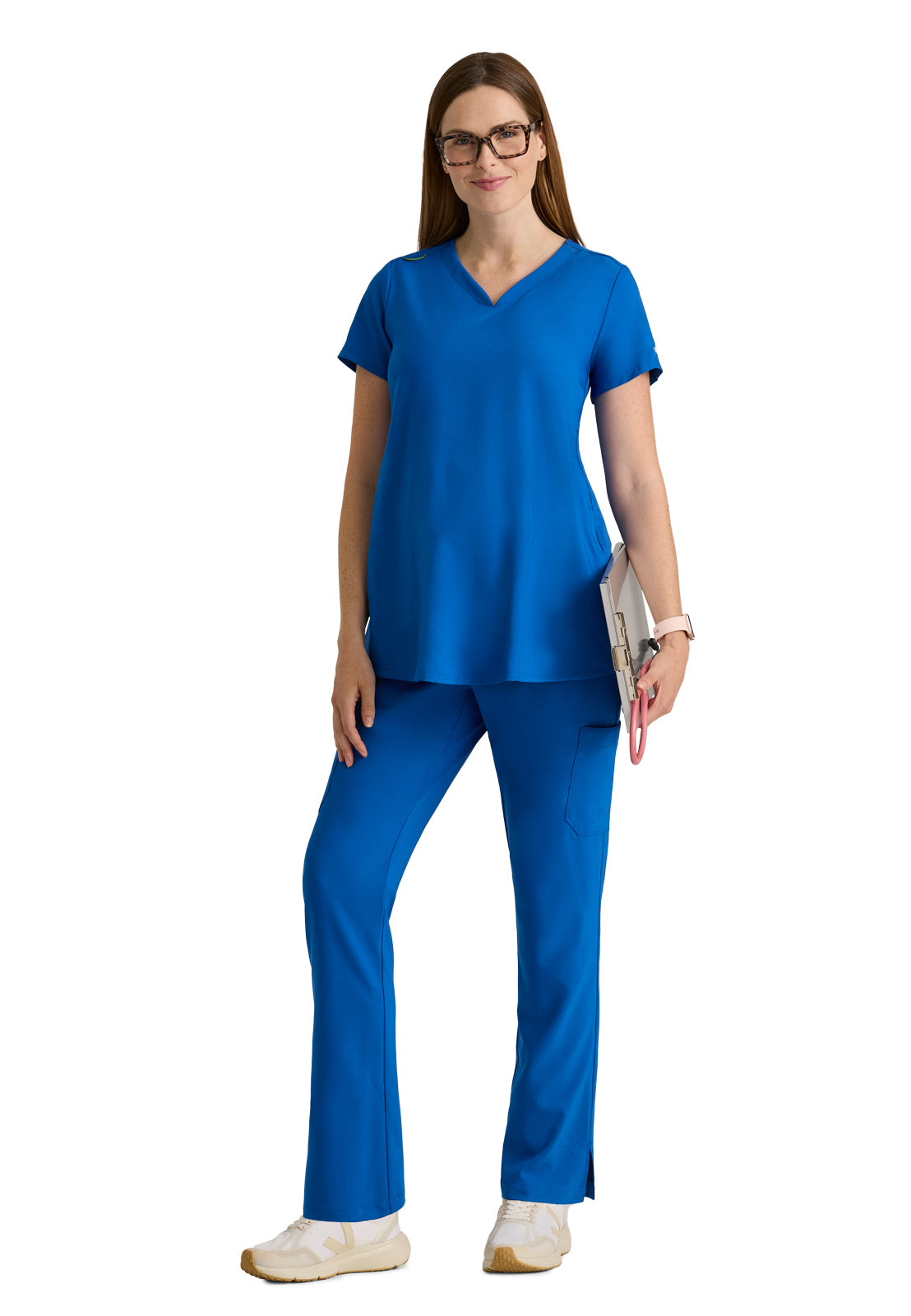 Women's Six Pocket Jersey Knit Stretch Waistband Evolve Maternity Scrub Pant - GSSP690 - New Royal