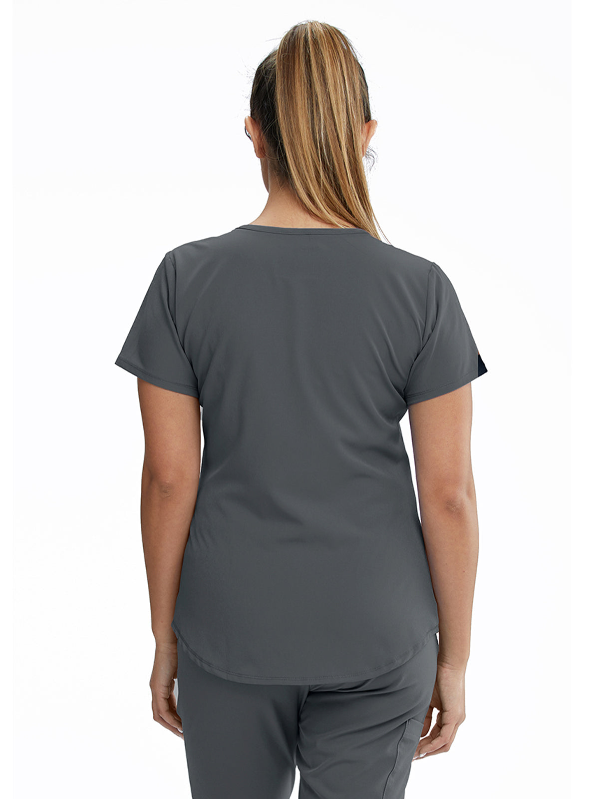 Women's V-Neck Top - SK101 - Pewter