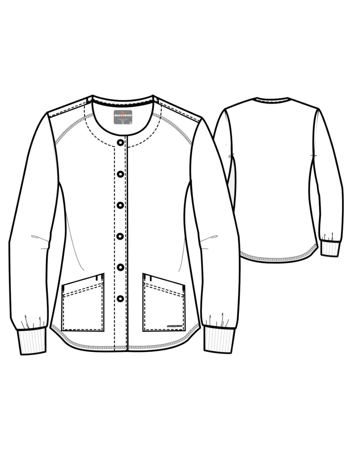 Women's 2-Pocket Jacket - SK401 - Eggplant