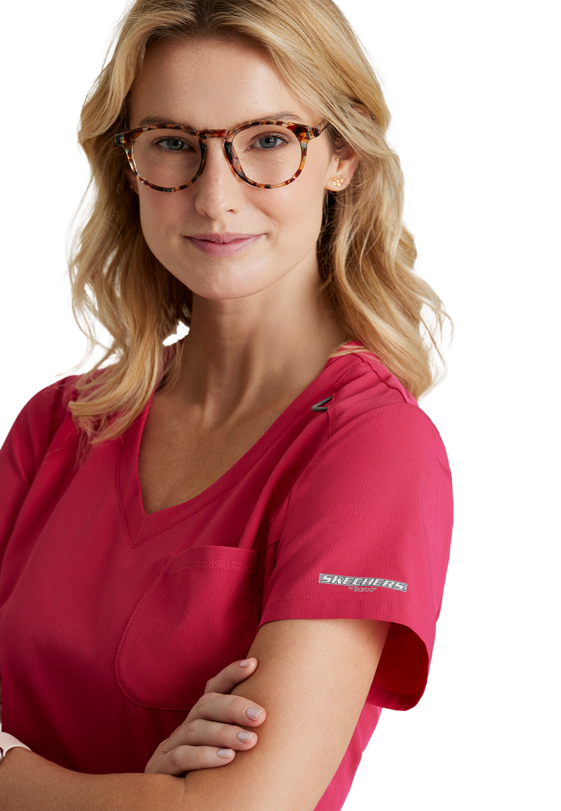 Women's High-Low Hem Tuck-In Top - SKT147 - Vibrance Pink