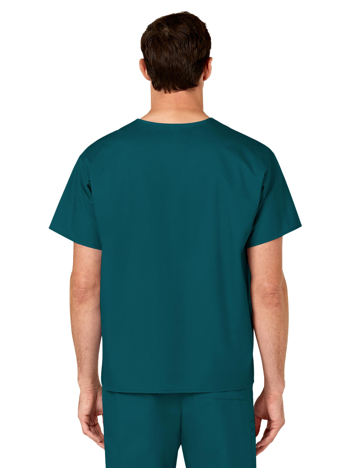 Unisex Double-Pocket V-Neck Top - 100 - Caribbean