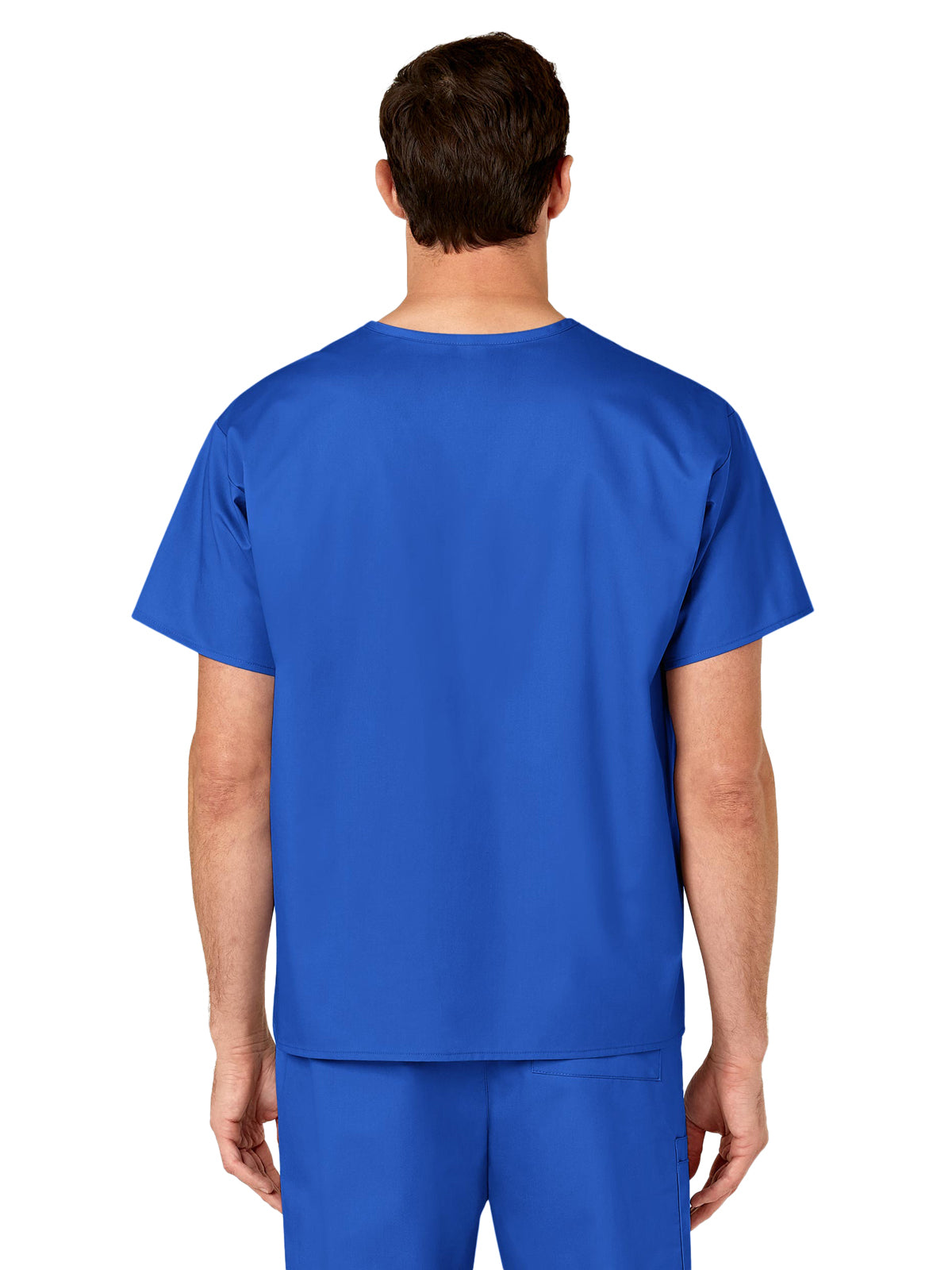 Unisex Double-Pocket V-Neck Top - 100 - Royal